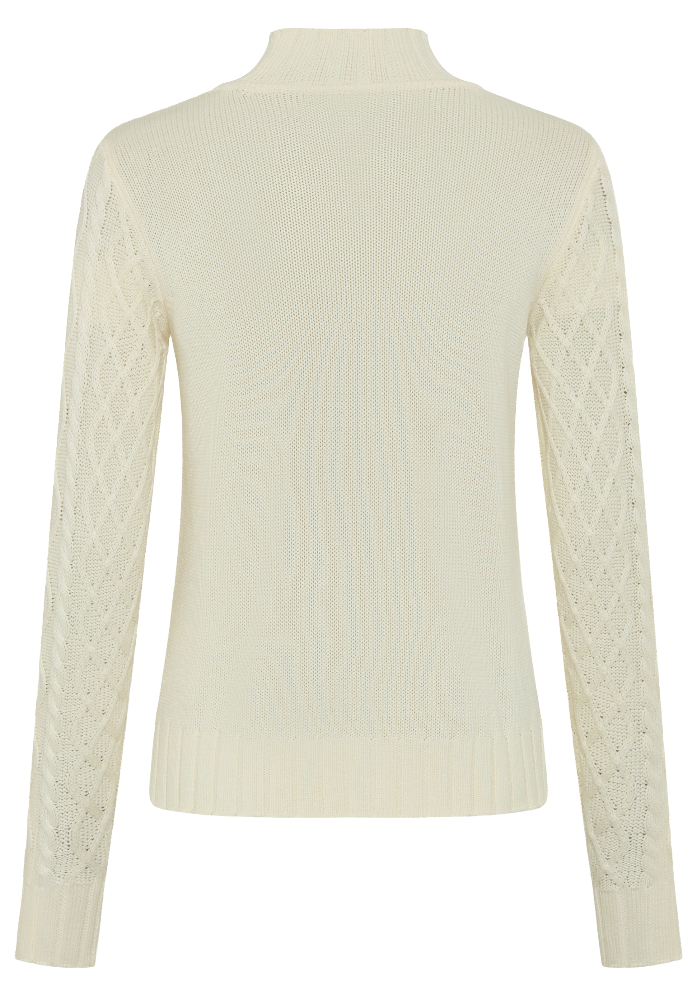 AJC Pull en tricot avec motif torsadé à la mode et col montant