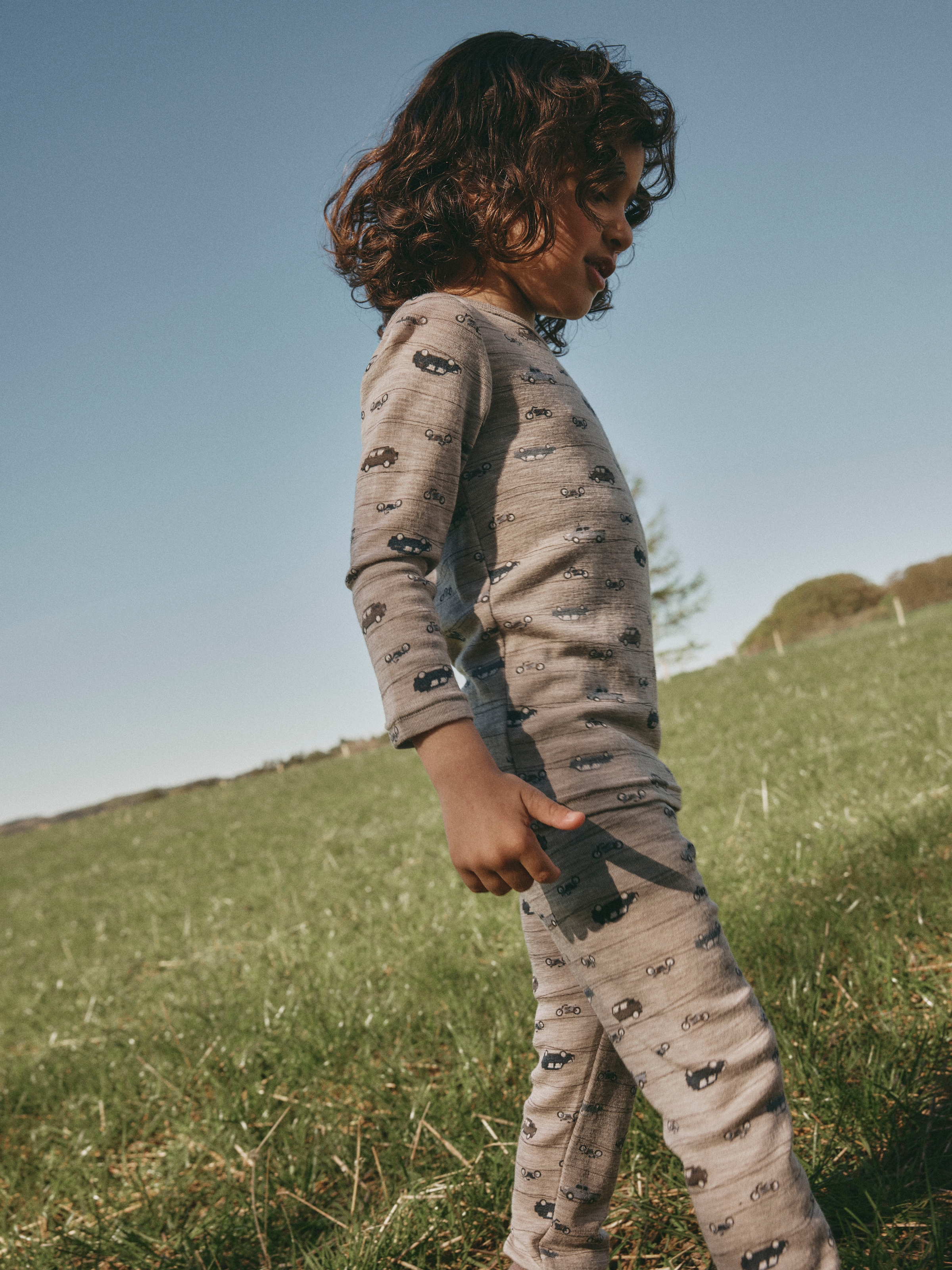 Name It Leggings »NMMWANG WOOL RIB LONGJOHN AOP NOOS«  aus reiner Merinowolle, weich und wärmend