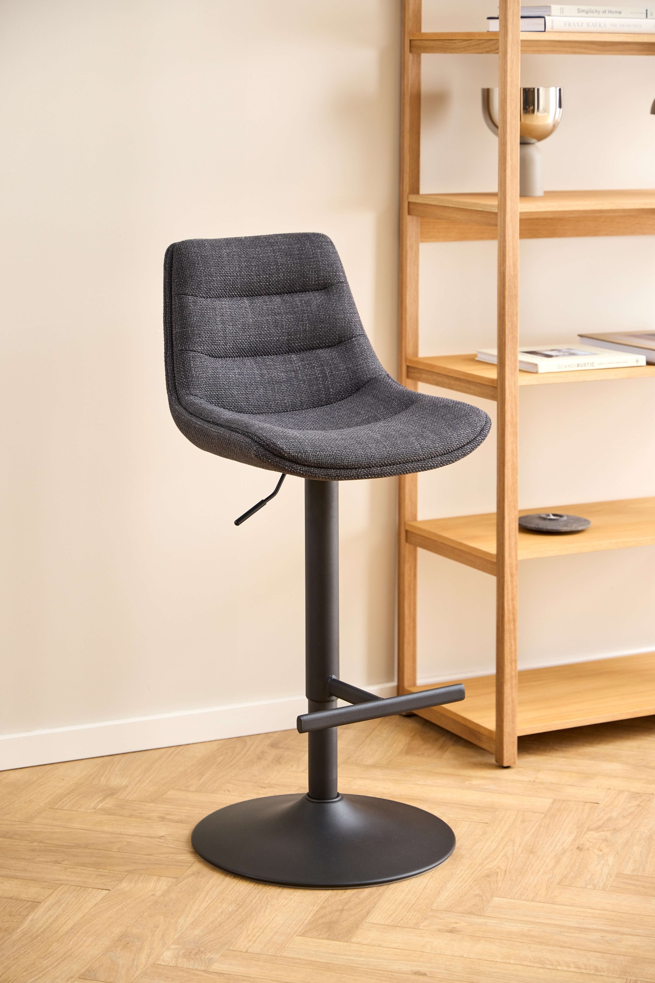 ACTONA GROUP Barhocker »Adisa« Set, 2 stk., 2 Stk. tlg. Barhocker, Basel dunkelgrau, Trompete Gestell, 2 Stk
