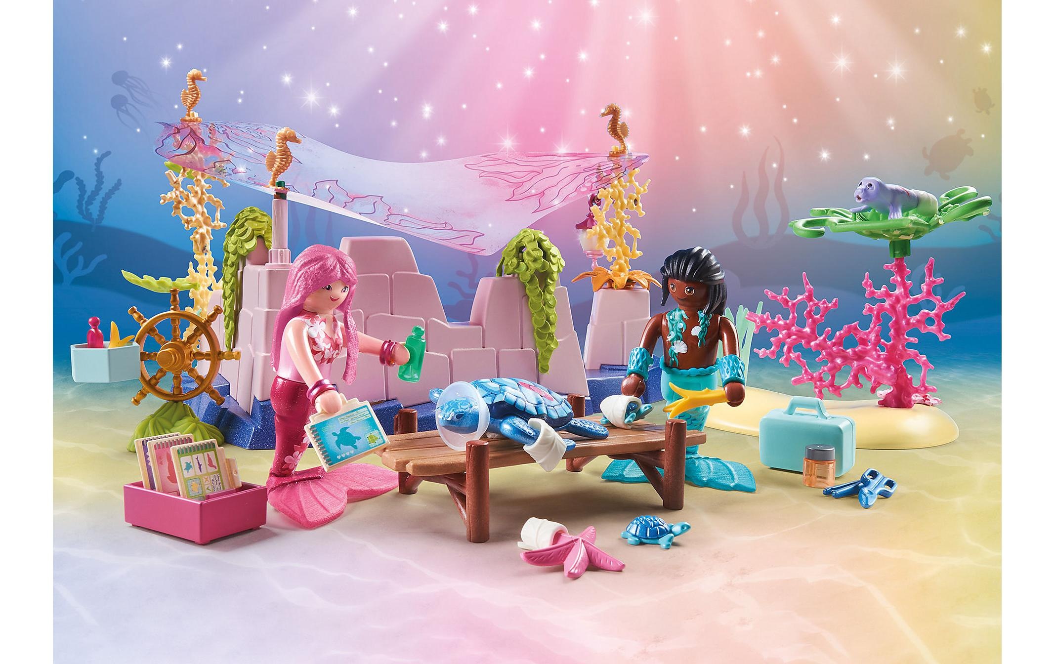 Playmobil® Spielbausteine »Princess Magic Unterwasser-Tierpflege der Meeresbewohner«, (114 St.)