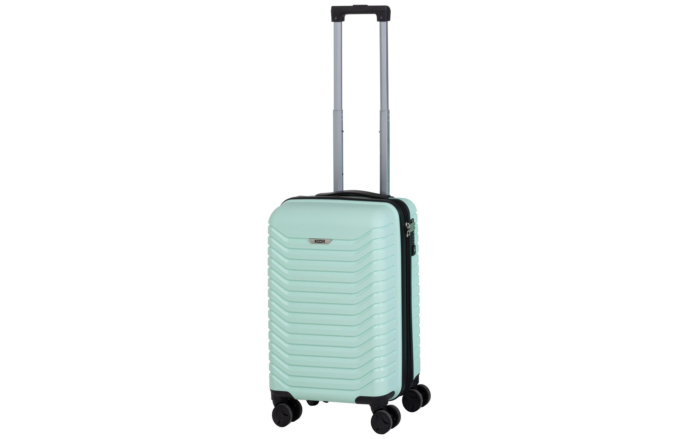 Koor, Unisex, KOOR Trolley »Manila« 40 l, mint, B/H/T: 34cm x 50cm x 21cm 40 l, Gefütterte Trennwand mit Reissverschlusstasche