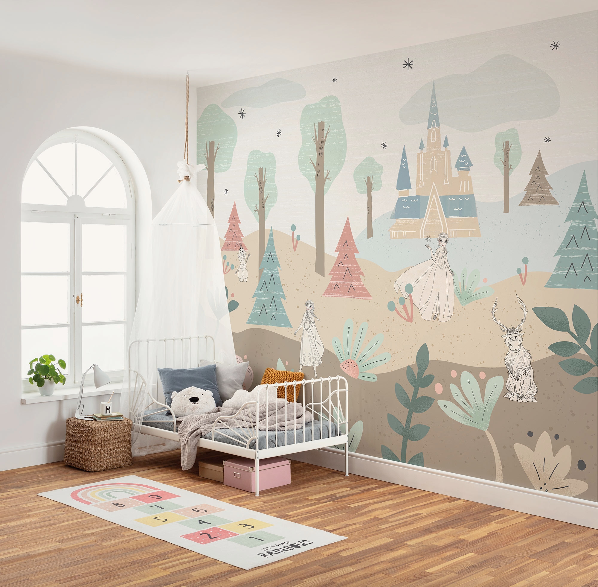 Image of Komar Kindertapete "Disney Frozen Castle Playground" bedruckt glatt