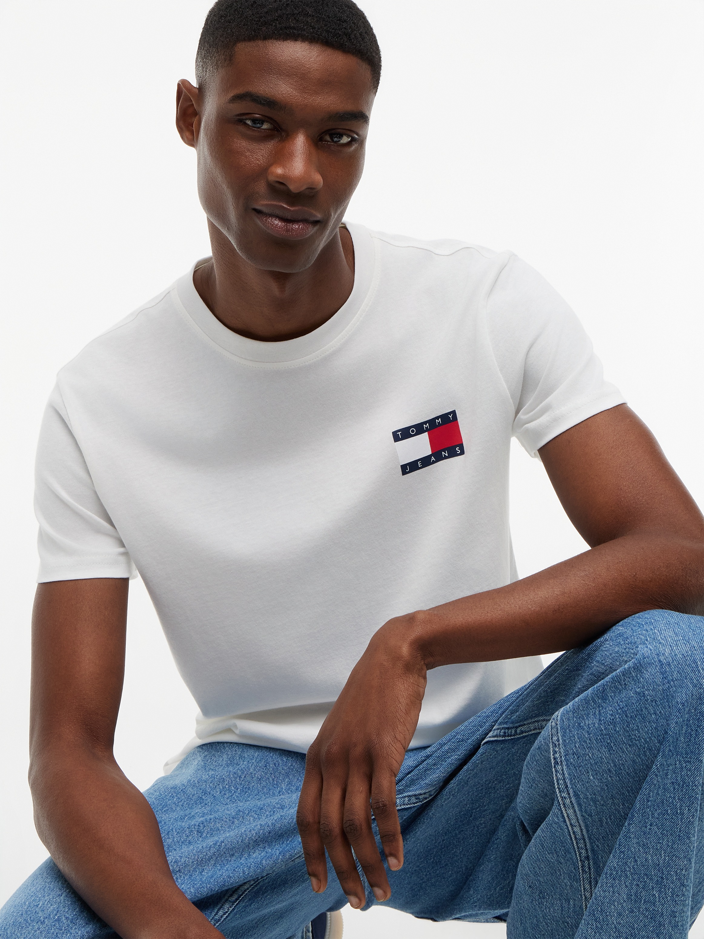 Tommy Jeans T-shirt »TJM SLIM 2PACK ESS FLAG TEE« 2 cuis