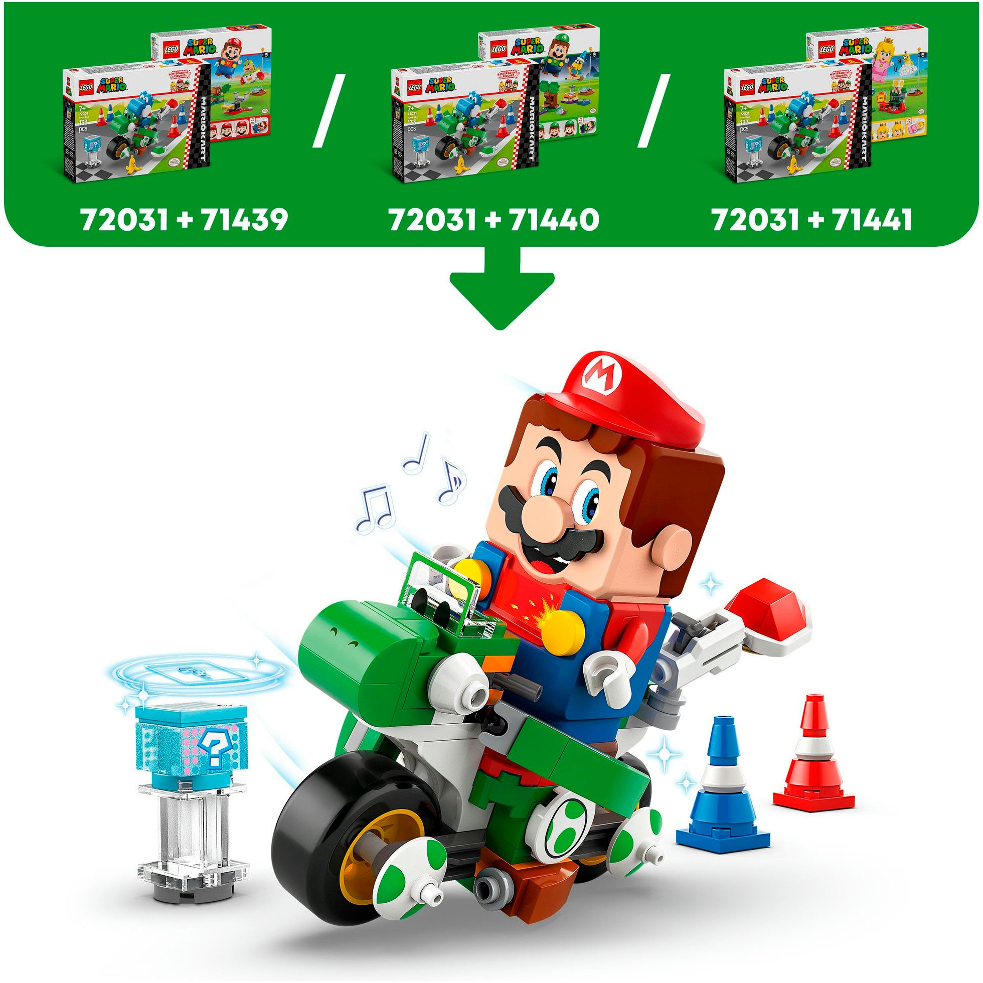LEGO® Pions de construction »Mario Kart™ – Yoshi–Bike (72031), LEGO Super Mario« Made in Europe