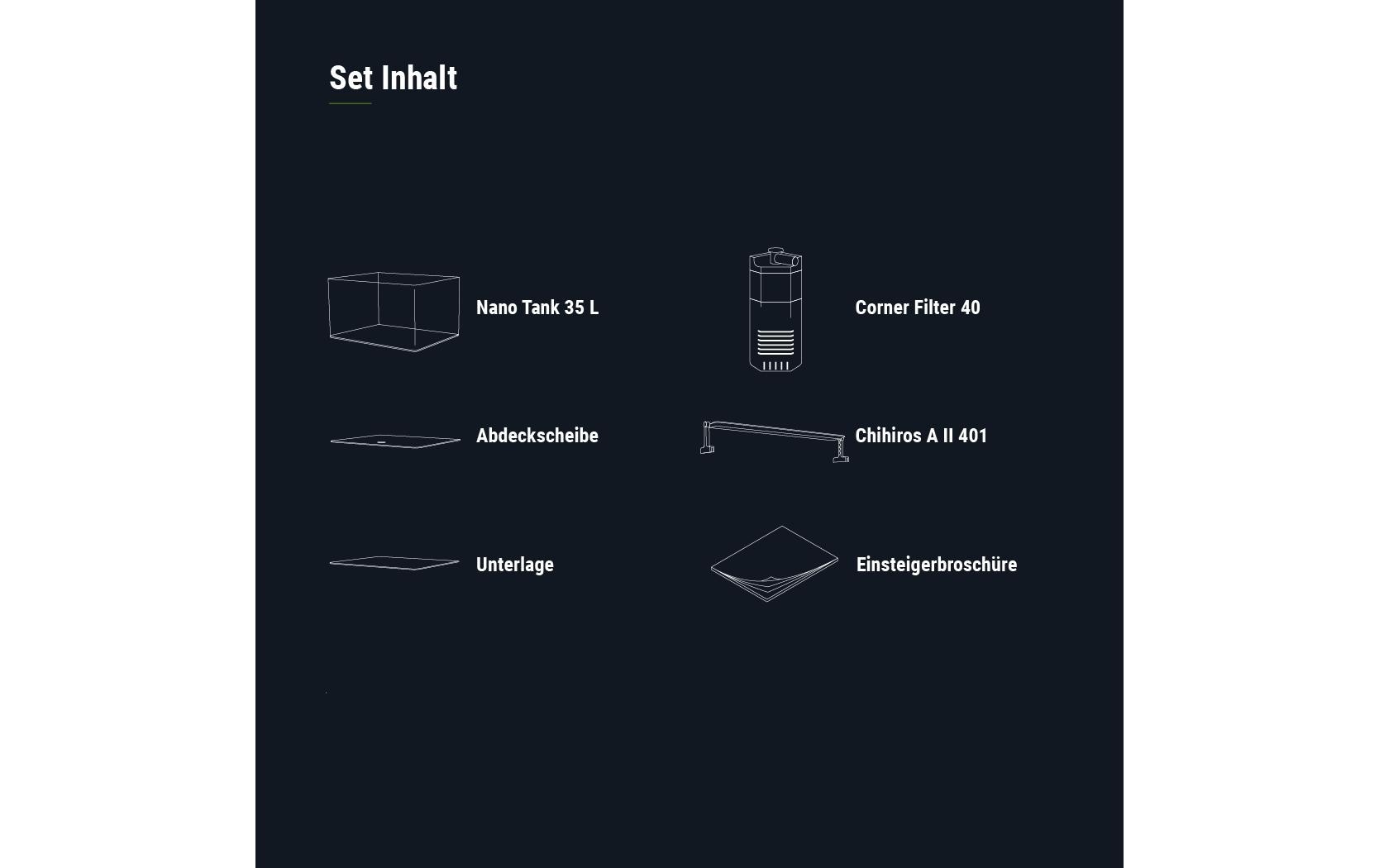 DENNERLE Aquarien-Set »Nano Tank Plant Pro, 35 l«