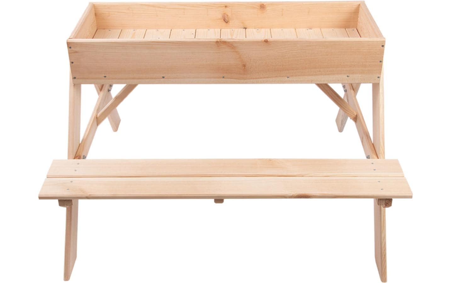 esschert design Sandkasten »Picknicktisch mit Sandkasten Holz 93 x 88 x 60 cm«
