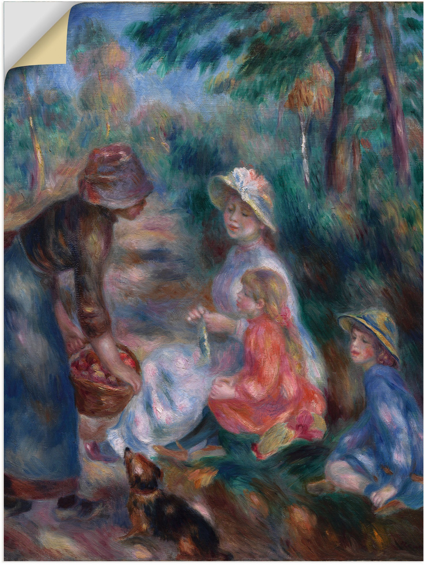 Image of Artland Wandbild »Die Apfelverkäuferin. Um 1890«, Gruppen & Familien, (1 St.), in vielen Grössen & Produktarten - Alubild / Outdoorbild für den Aussenbereich, Leinwandbild, Poster, Wandaufkleber / Wandtattoo auch für Badezimmer geeignet bei Ackermann Vers