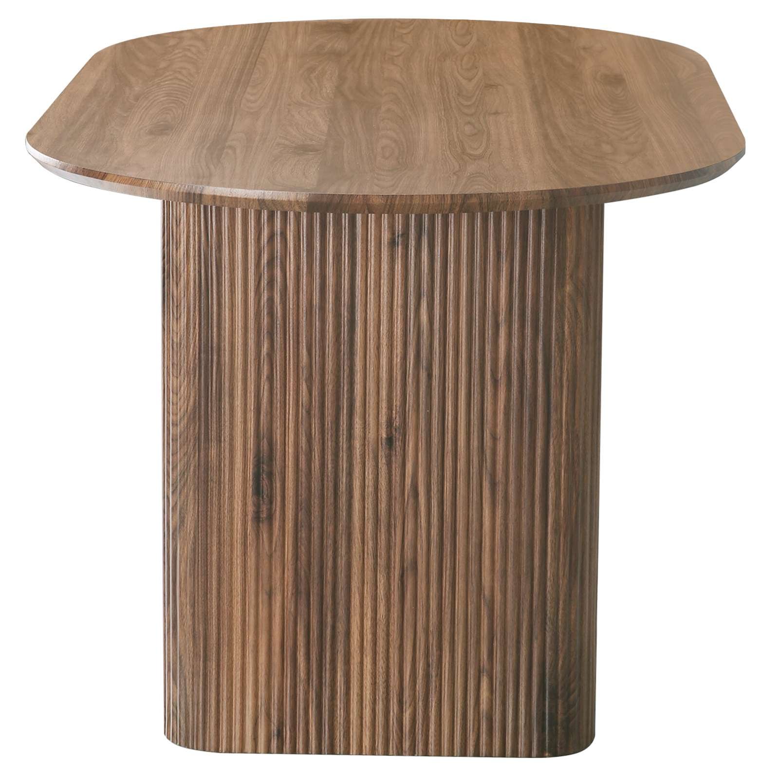 GOODproduct Esstisch »Bostonia« ovaler Esstisch, Beine mit Rillenstruktur, pflegeleicht, Höhe 76 cm