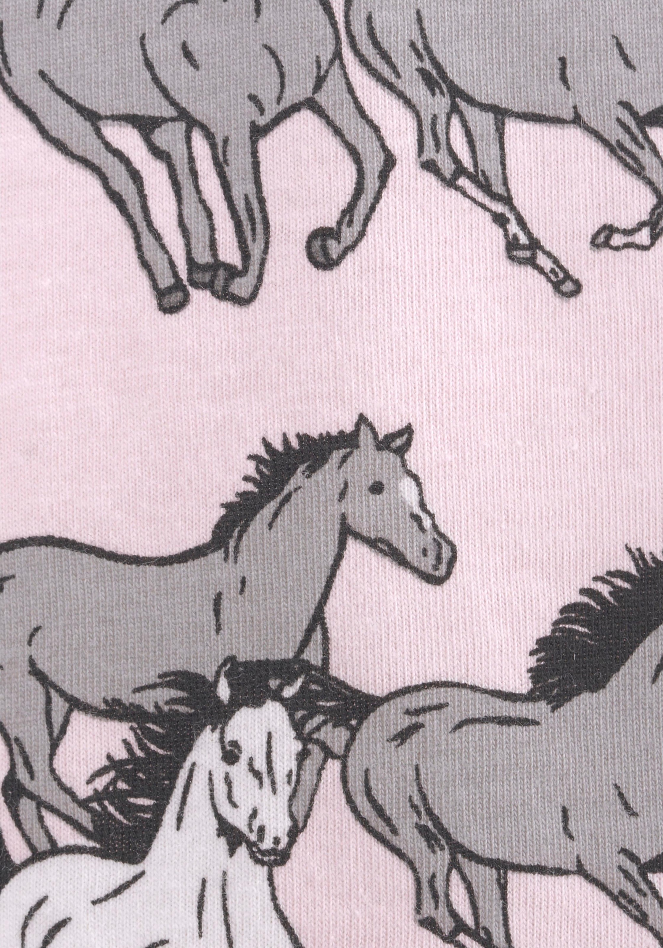Trendige Nachthemd, Pferde-Druck fleur mit Allover kaufen ohne Mindestbestellwert petite