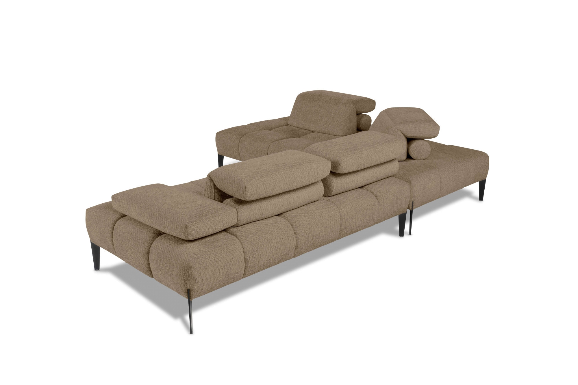 CALIA ITALIA Canapé d'angle »Skyline, Made in Italy, Design-Sofa, L-Form, mit Sitztiefenverstellung« verstellbare Armlehne und Kopfstütze für maximalen Komfort
