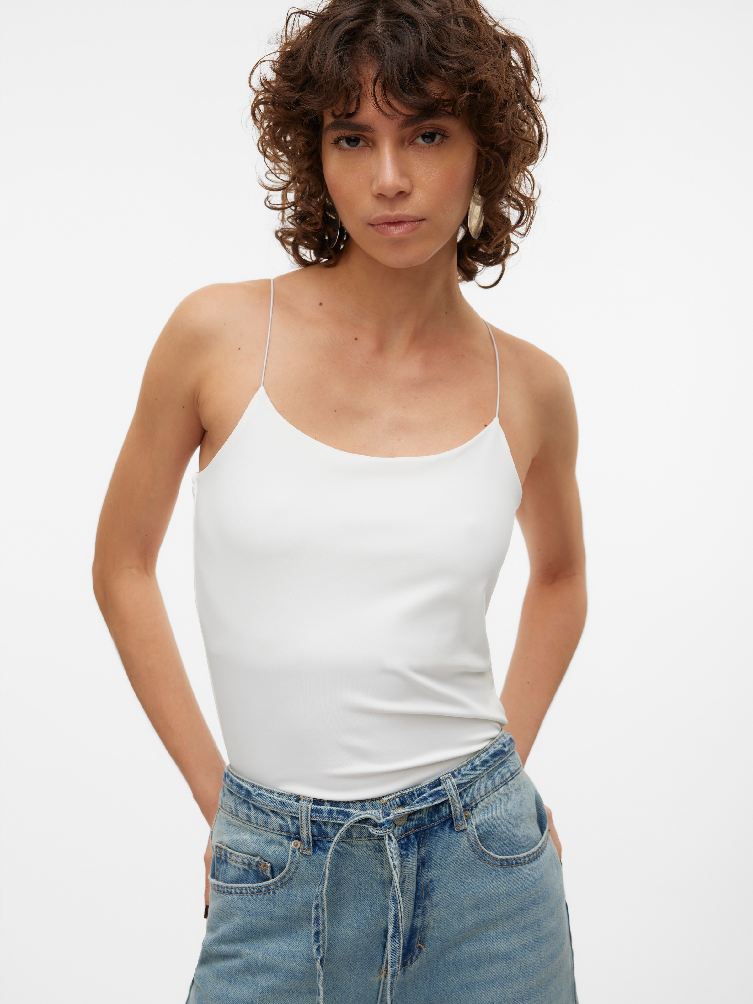 Image of Vero Moda Spaghettitop "VMMILLION SHORT SINGLET TOP JRS NOOS" Materialmix