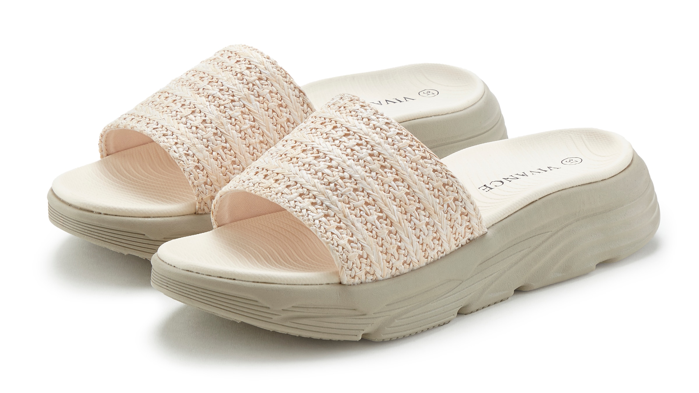 Image of Vivance Pantolette "Mule, Sandale, Sommerschuh, offener Schuh," NEU mit modischer Sohle VEGAN