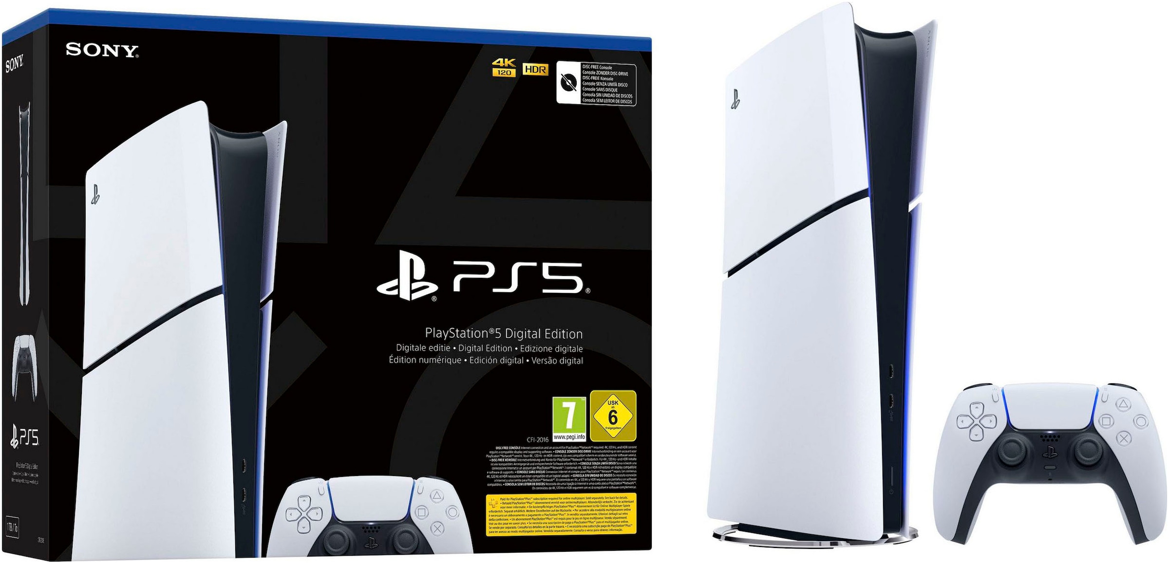 PlayStation 5 Spielekonsole »Digital Edition (Slim) inkl. zweitem DualSense Wireless-Controller«