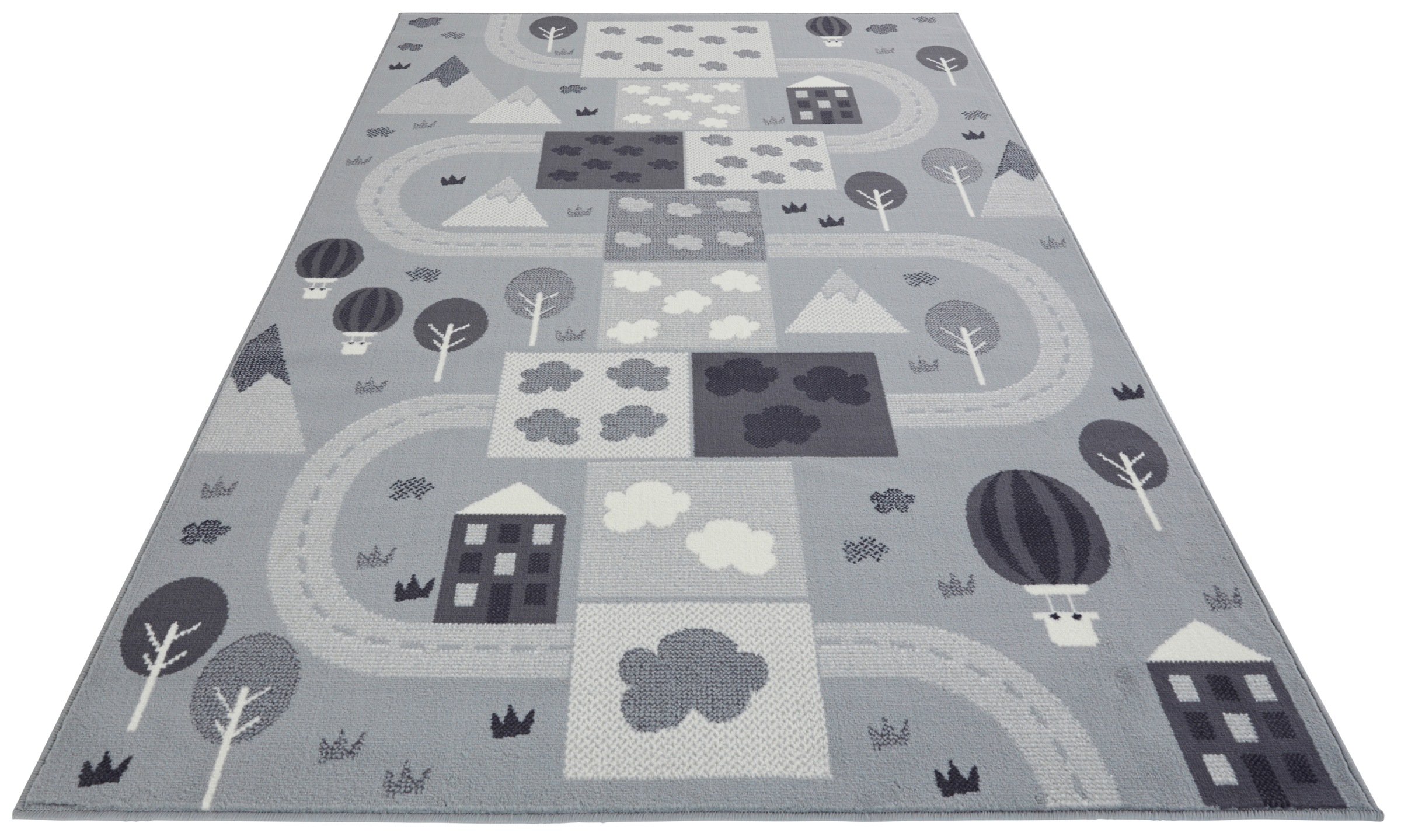 Image of HANSE Home Teppich »Mountaintrack«, rechteckig, 0,9 mm Höhe, Weicher Flor, Schaldämmende Spielunterlage, Kinderzimmer, Strassen Design, Kurzflor, Robust, pflegeleicht bei Ackermann Versand Schweiz