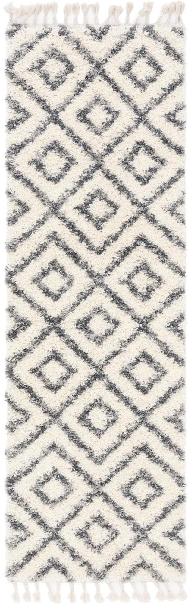 Image of Myflair Möbel & Accessoires Hochflor-Läufer »Top Shag«, rechteckig, 32 mm Höhe, Teppich-Läufer, gewebt, Rauten Design, melierte Optik, weich & kuschelig, mit Fransen, ideal im Flur & Schlafzimmer bei Ackermann Versand Schweiz