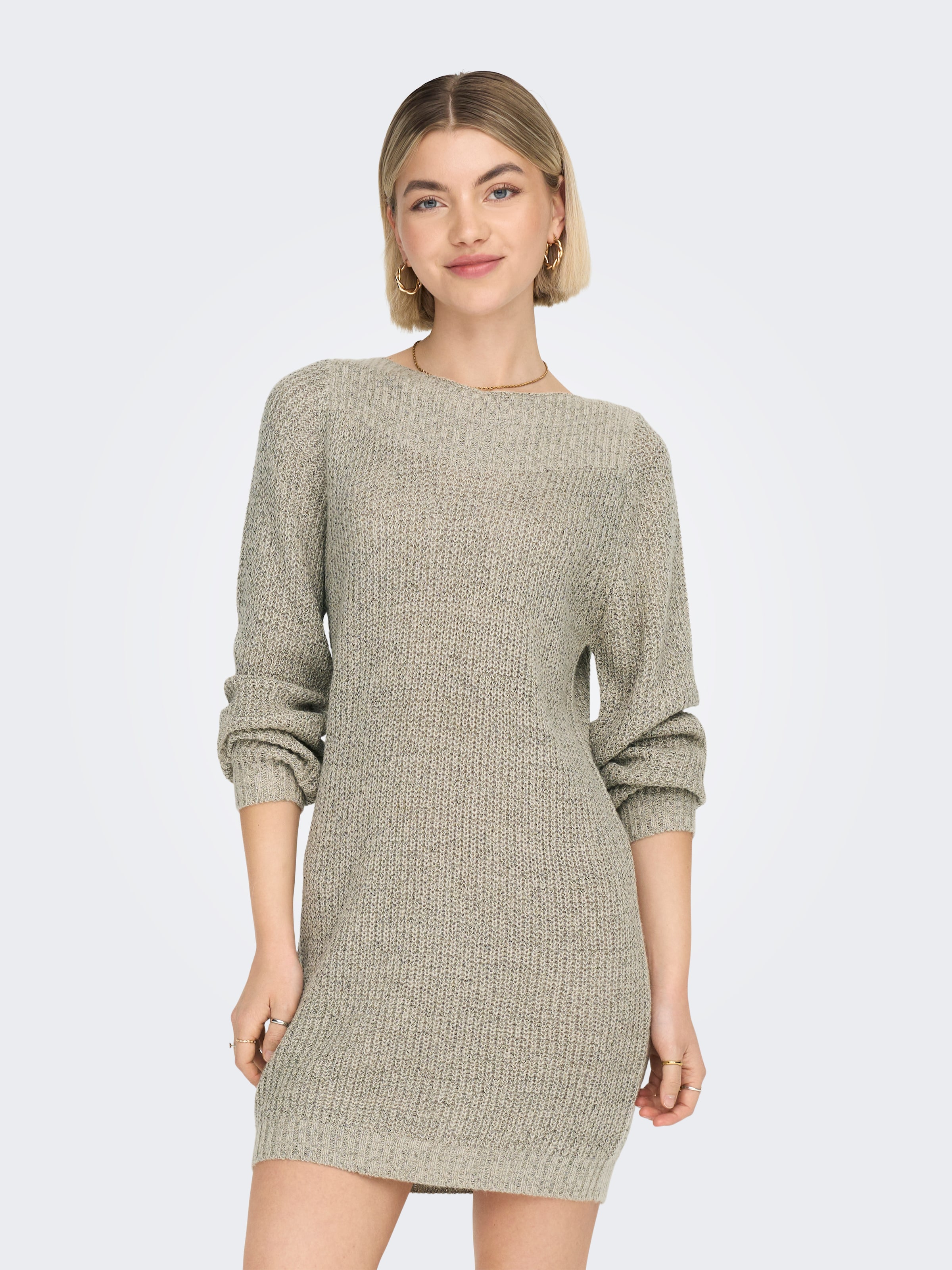 JDY Minikleid »JDYWHITNEY MEGAN L/S BOAT DRESS KNT NOOS«, Sommerkleid
