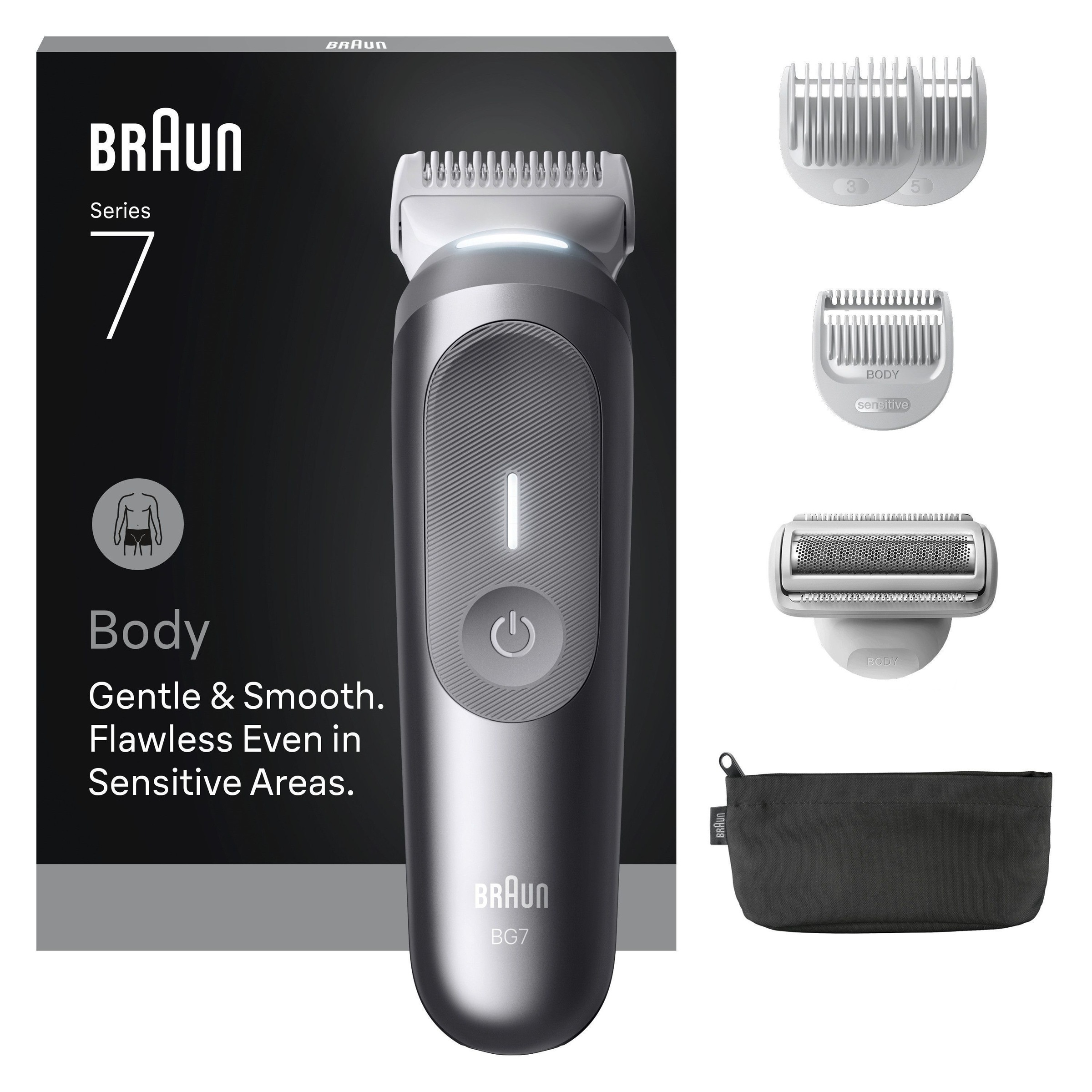 Image of Braun Haarschneider "Body Groomer BG7550" mit Smartlight & SkinGuard, 100 Min Akku, wasserdicht