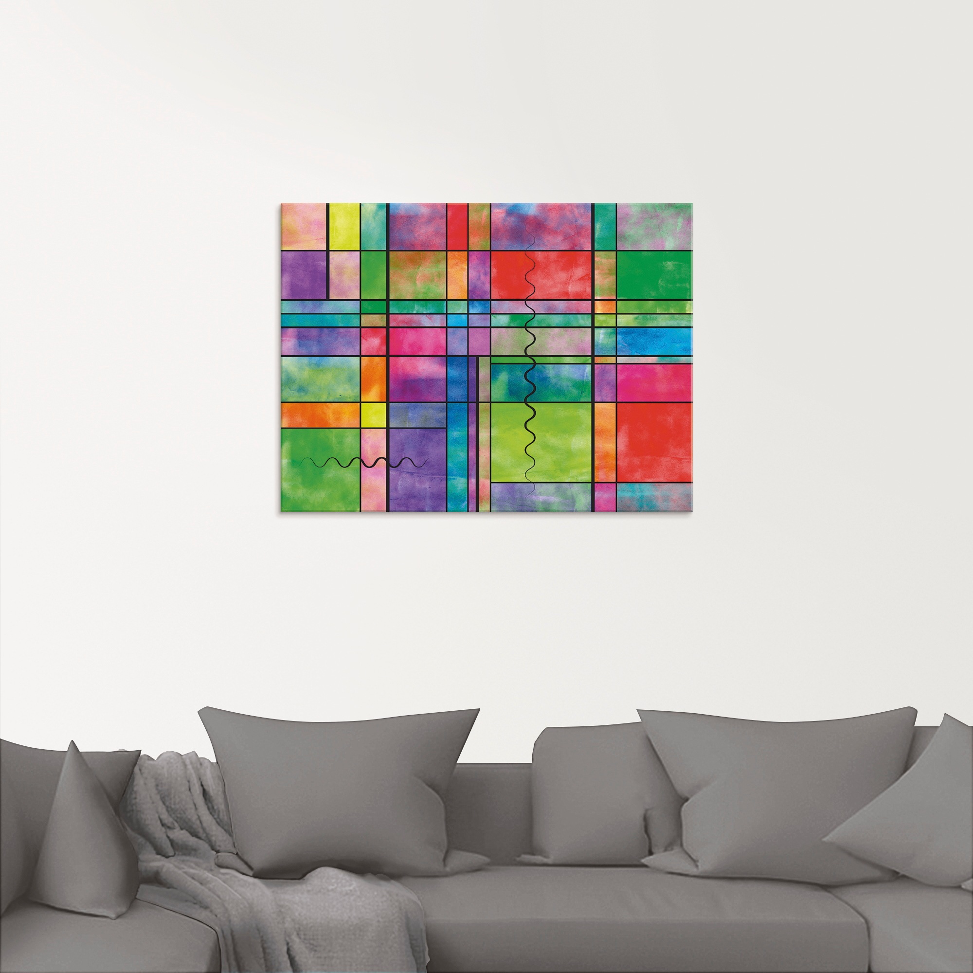 Artland Glasbild »Bunt Abstrakt« Muster 1 Stk. tlg. in verschiedenen Grössen