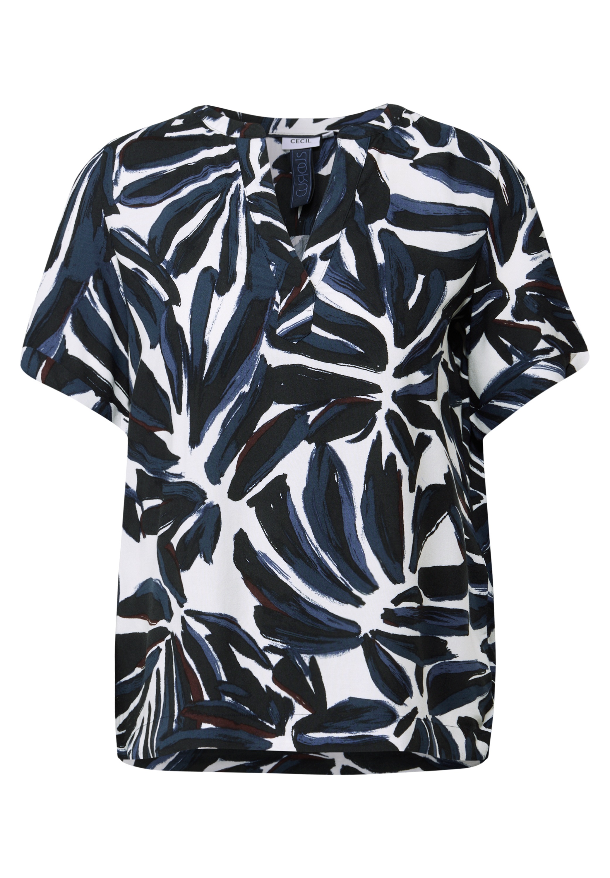 Cecil Shirtbluse, Split Neck Tunika mit floralem Muster