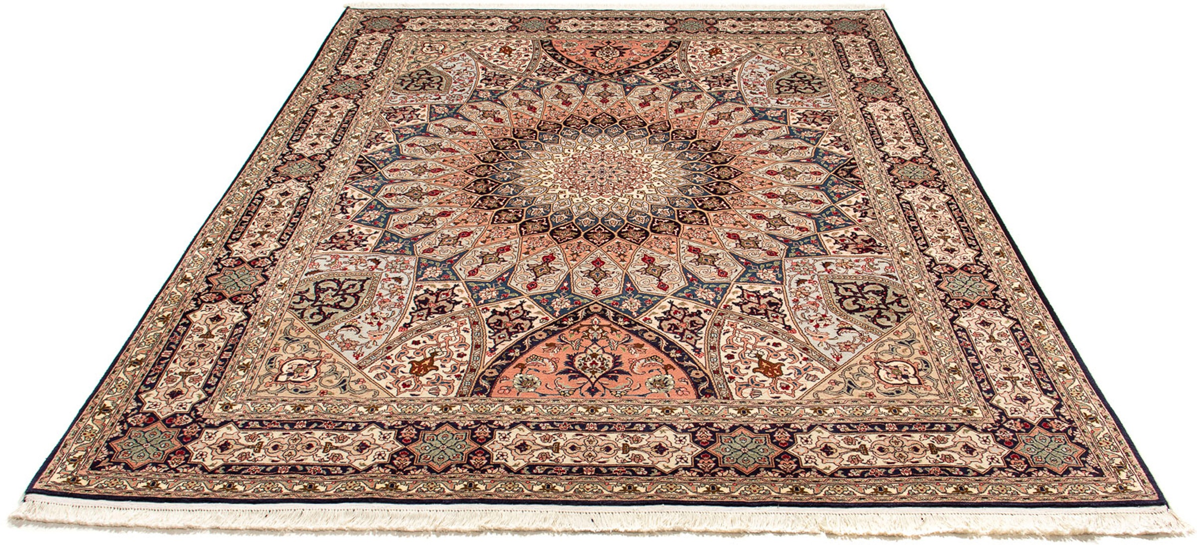 Image of morgenland Orientteppich »Perser - Täbriz - Royal - 256 x 205 cm - mehrfarbig«, rechteckig, 7 mm Höhe, Wohnzimmer, Handgeknüpft, Einzelstück mit Zertifikat bei Ackermann Versand Schweiz