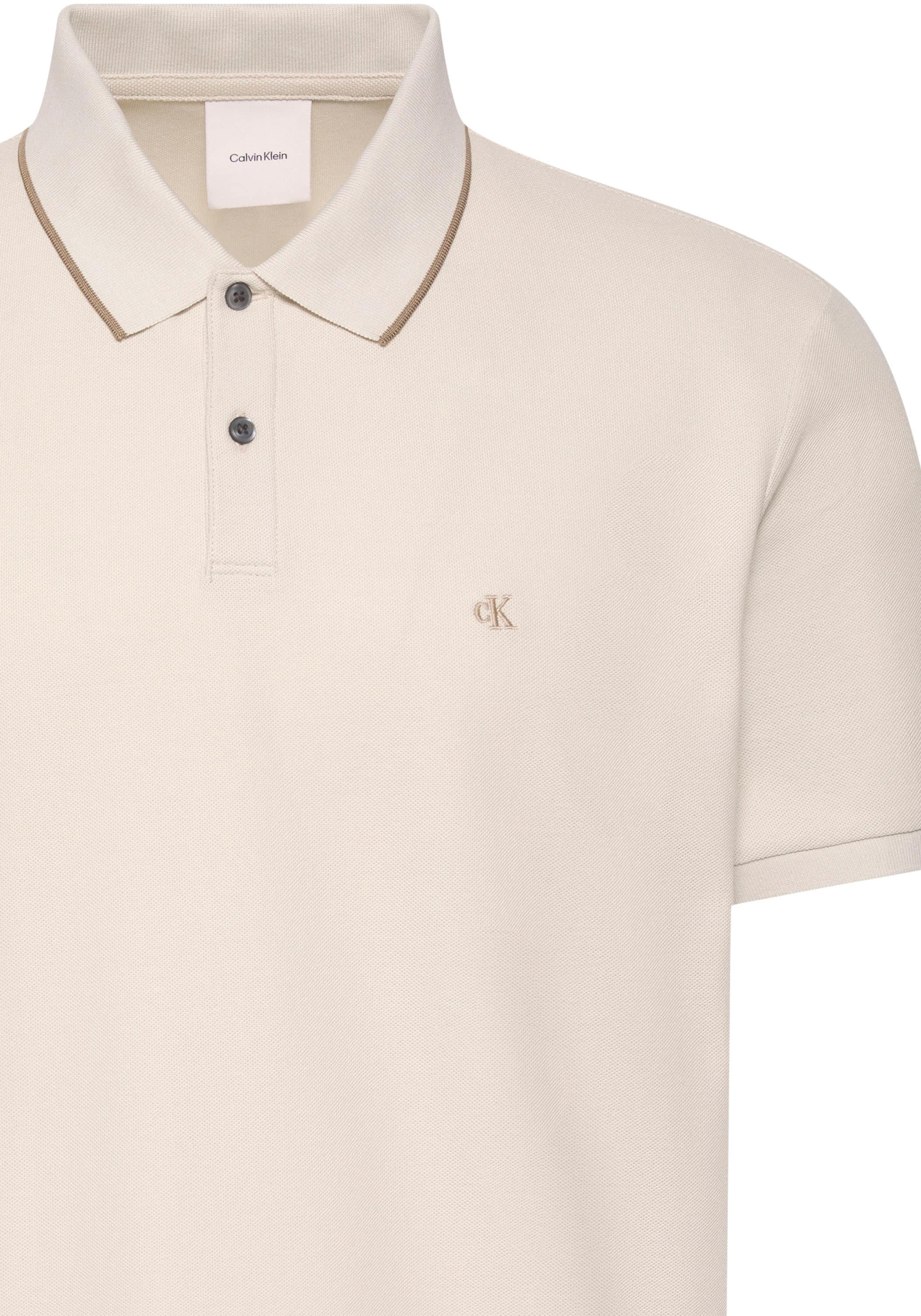 Calvin Klein Polo »SS RFND PQ TPPD CLSS« Mit Rundhalsausschnitt