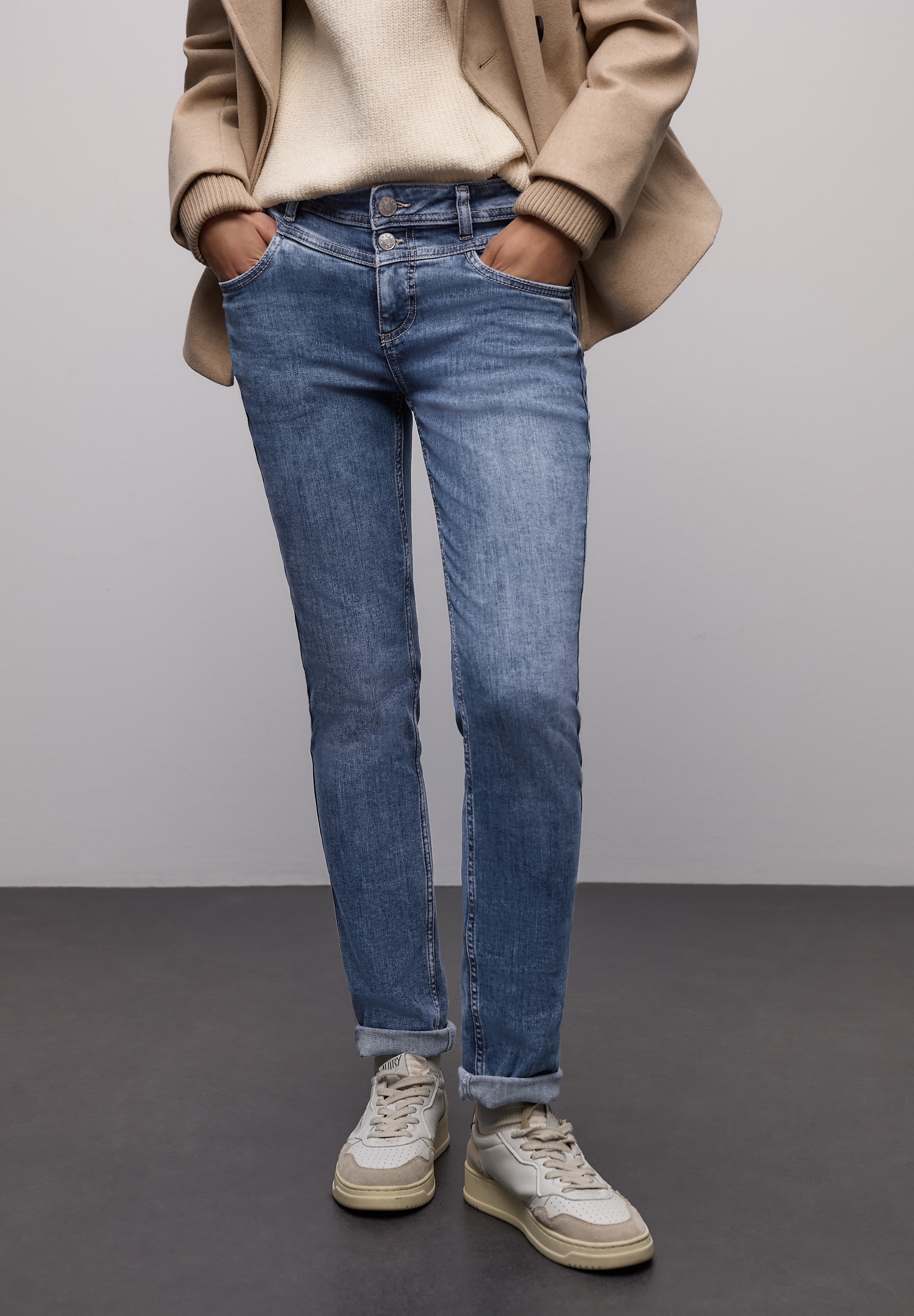Image of STREET ONE 5-Pocket-Jeans "Style Jane" mit schmalem Bein und Stretch