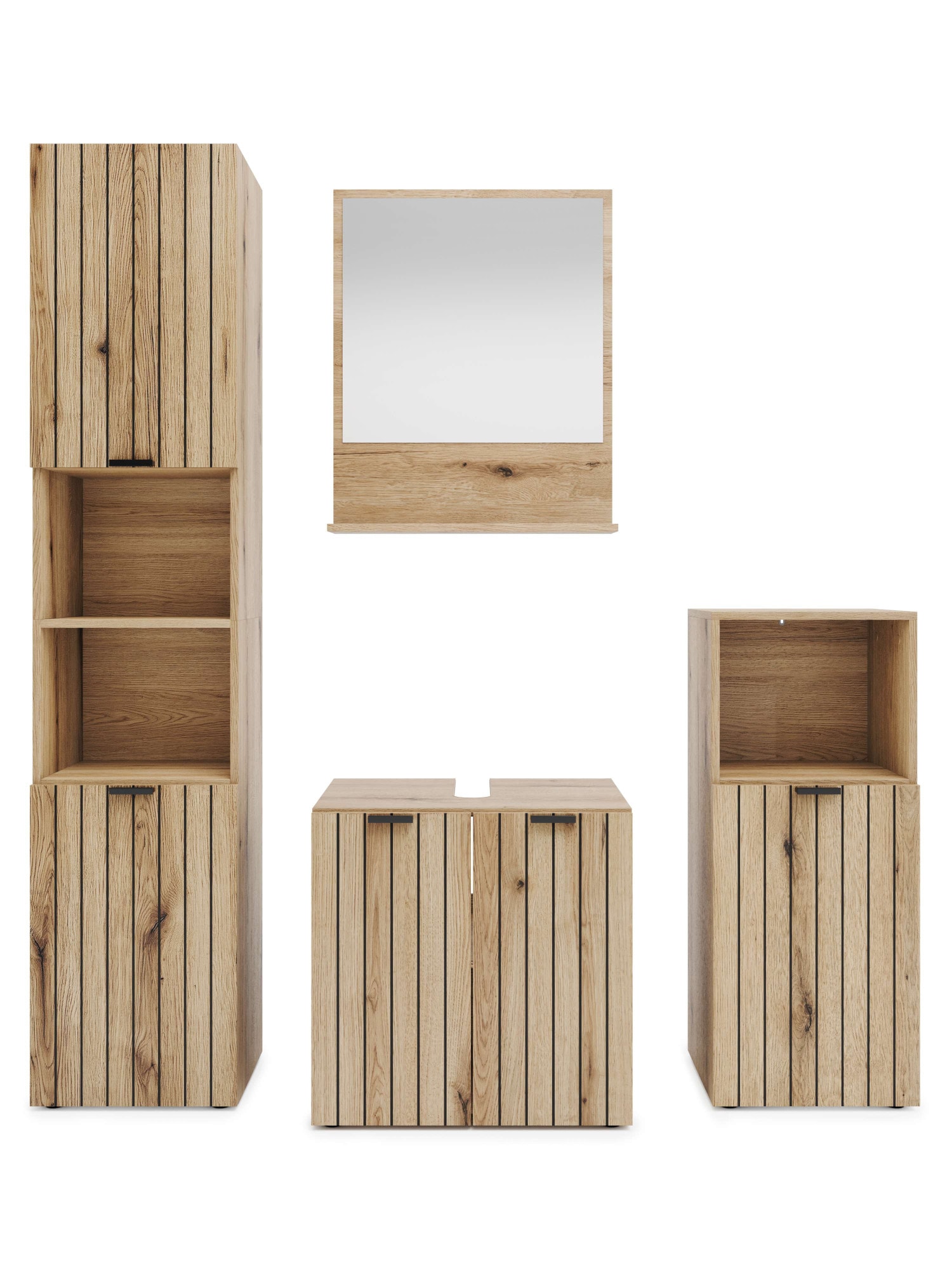 GOODproduct Ensemble de meubles de salle de bain »Baltrum« 4 cuis tlg.