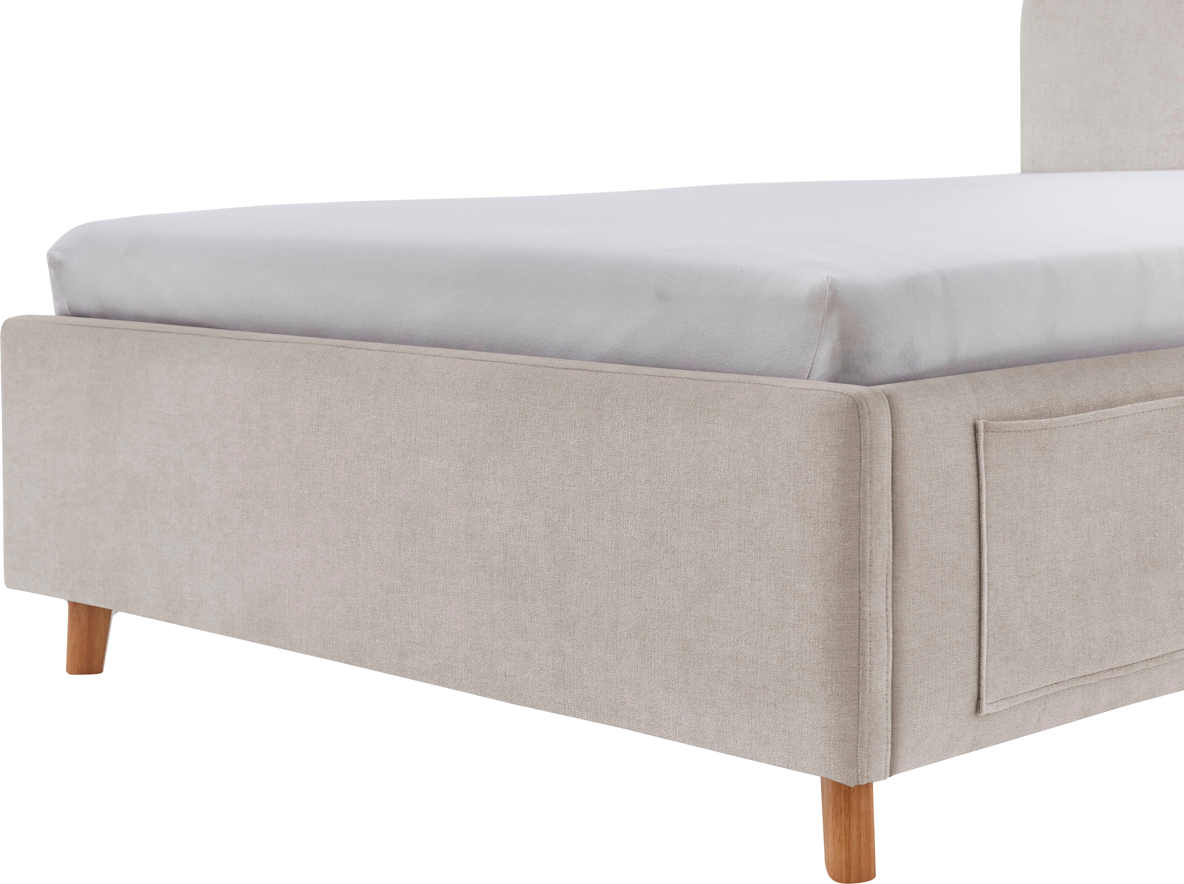 meise.möbel Lit d'enfant »COSY in de Breiten 90, 120 & 140 erhältlich, wahlweise mit Bettkasten« disponible avec pied en bois noir ou chêne, incl. prise USB