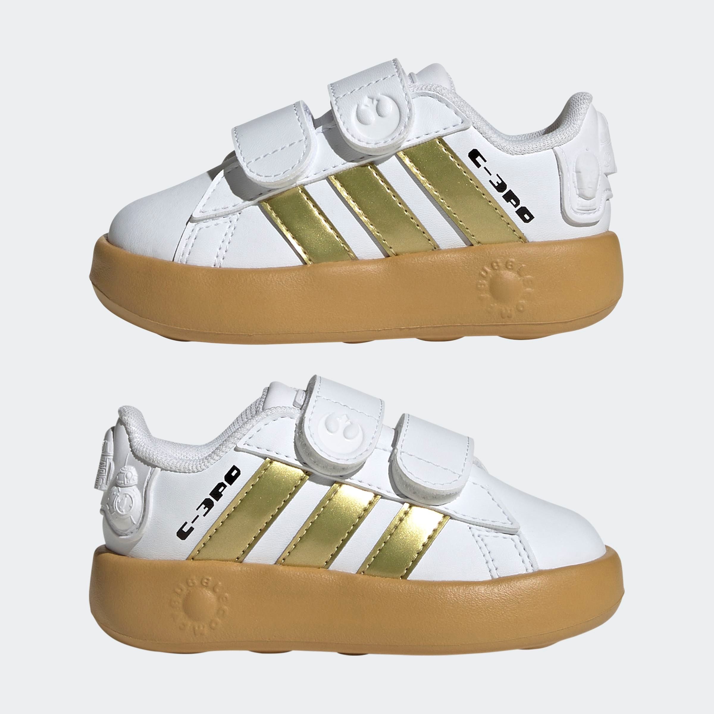 adidas Sportswear Klettschuh »ADIDAS STAR WARS KIDS GRAND COURT 2.0 SCHUH«, Design auf den Spuren des adidas Superstar, für Kinder