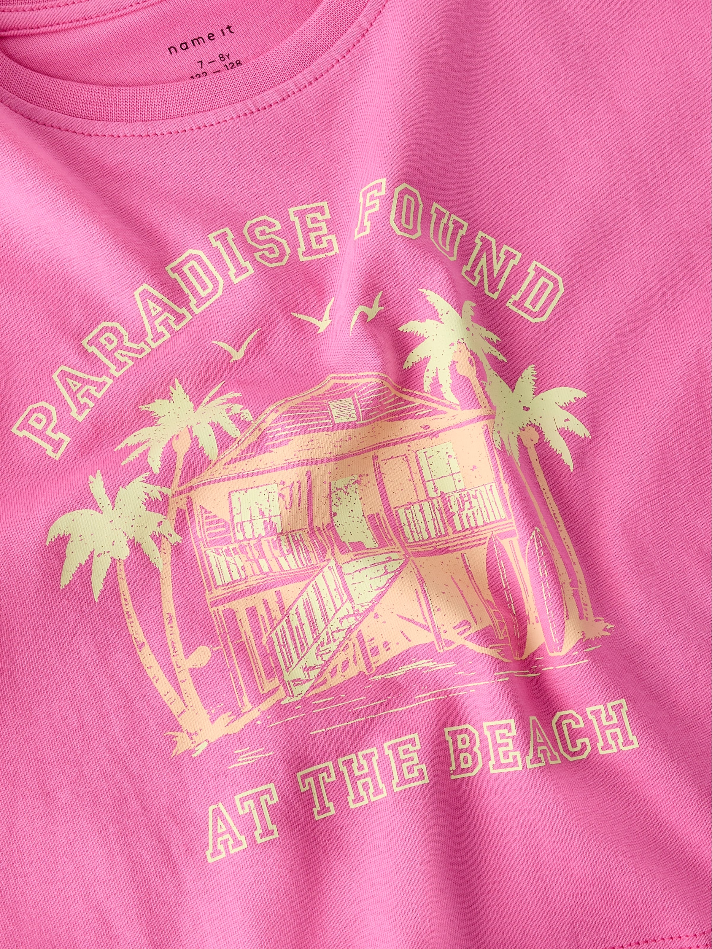 Name It T-shirt à manches courtes »NKFVILMA CAPSL CROP TOP F1 NOOS« Baumwolle, regular fit