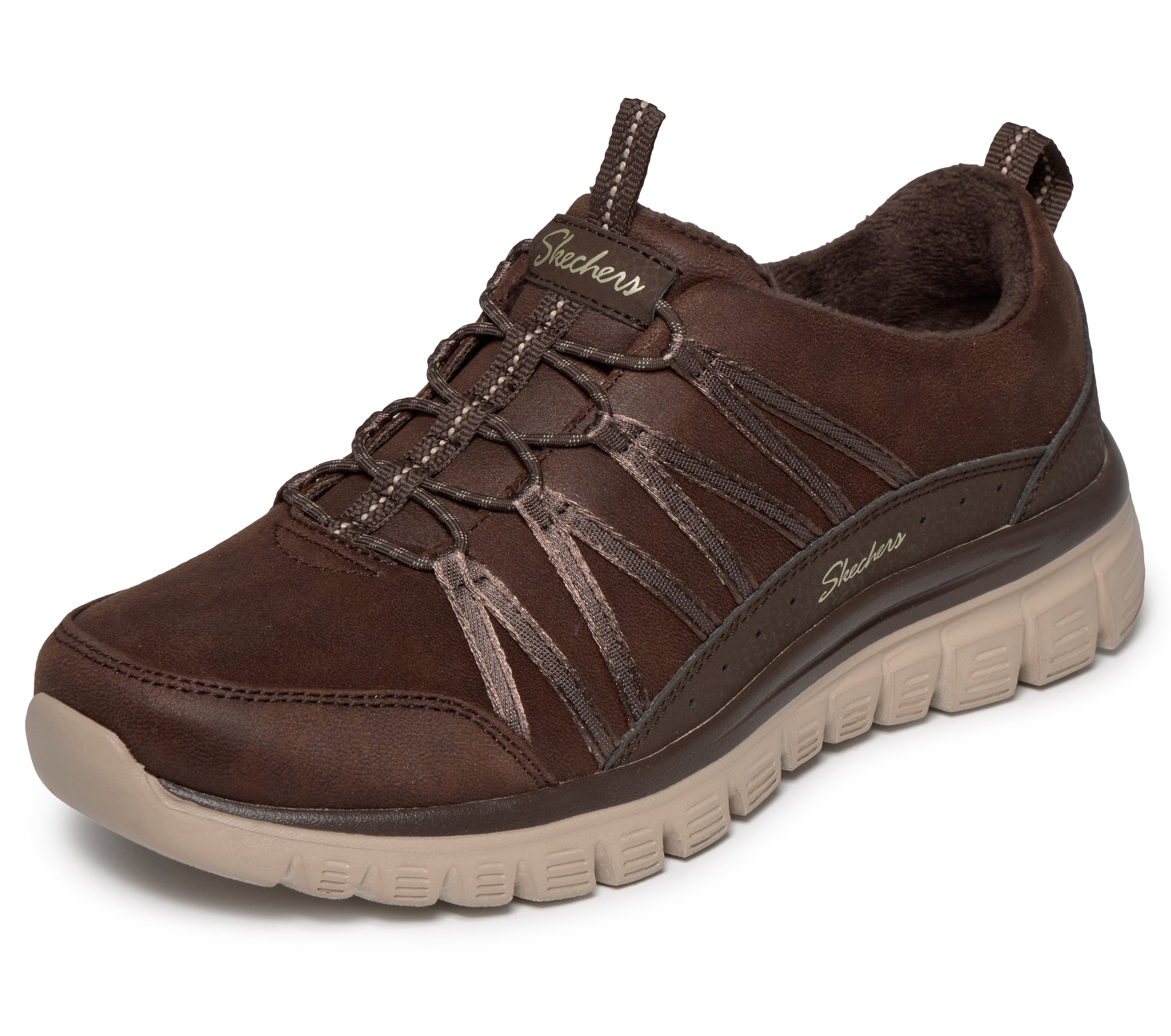 Image of Skechers Slip-On Sneaker "GRACEFUL-COZY HUG" Slipper, Schlupfschuh mit elastischer Schnürung
