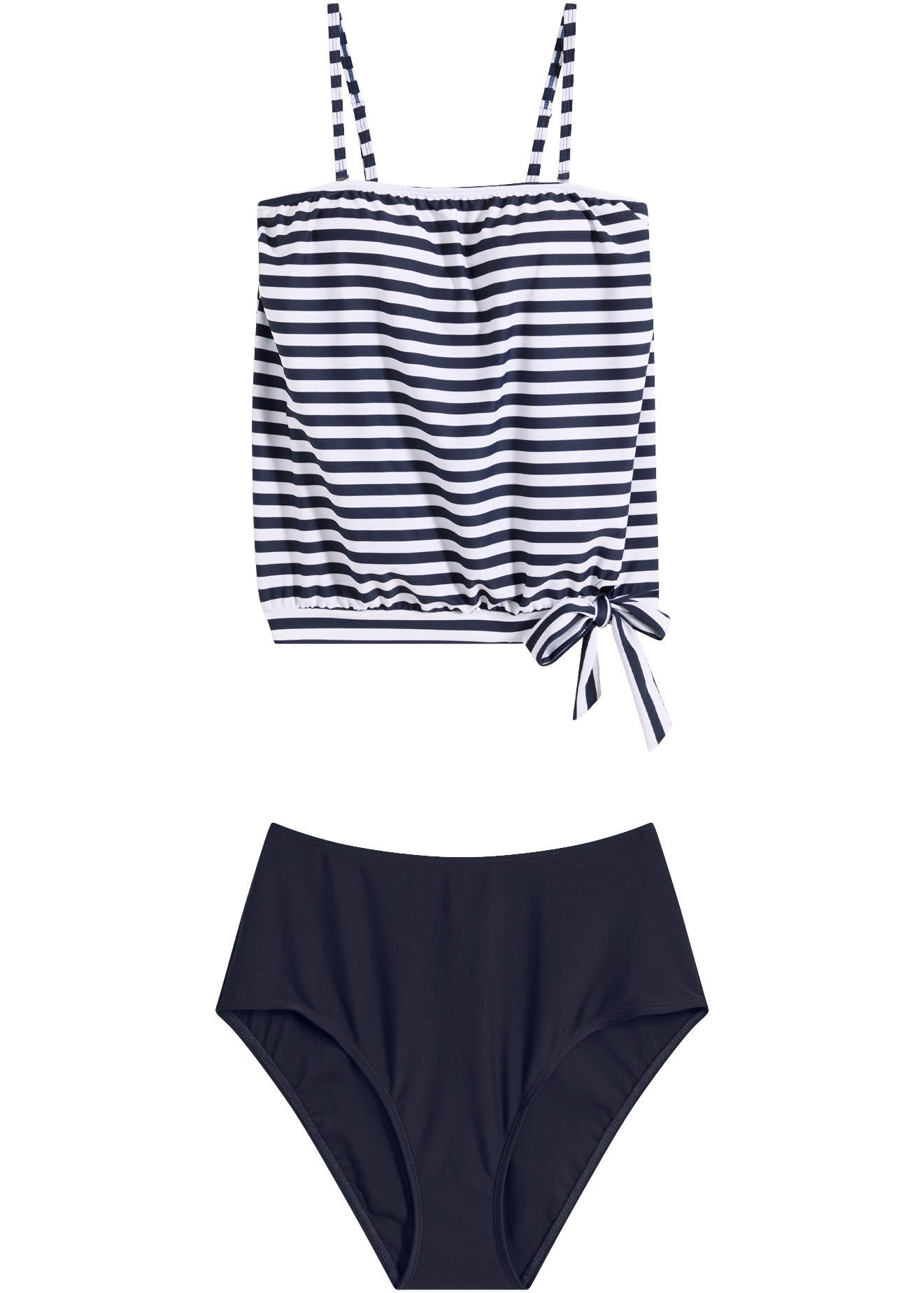 bonprix Oversize-Tankini Set,  mit abnehmbaren Trägern, sportlicher Stil, auch in grossen Grössen
