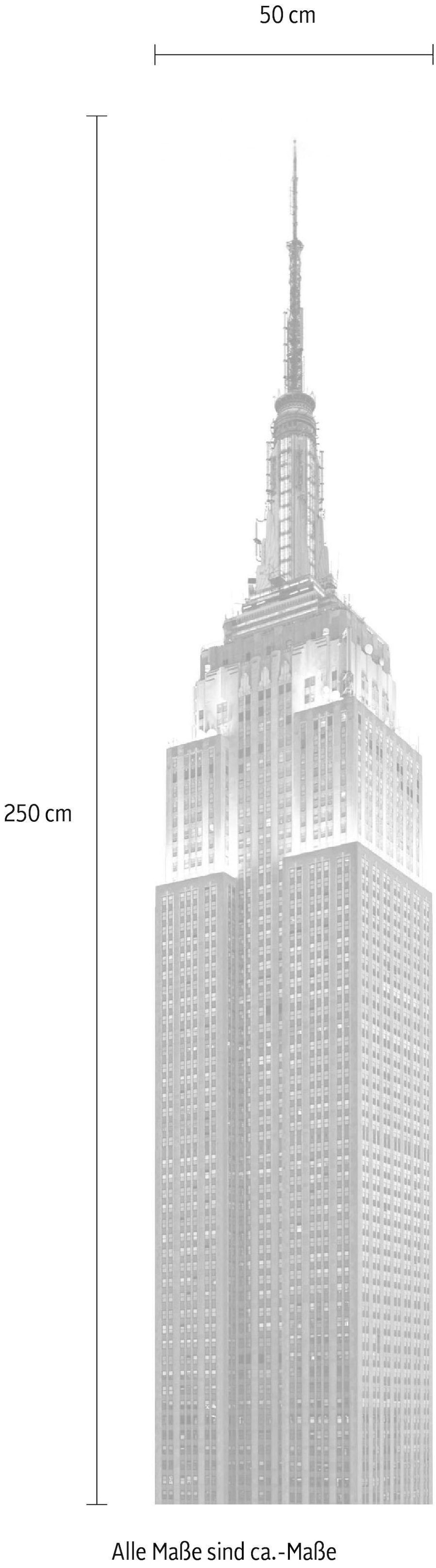 Komar Vliestapete »Digitaldruck Vlies - Empire State Building - Grösse 50 x 250 cm«, bedruckt, Wohnzimmer, Schlafzimmer