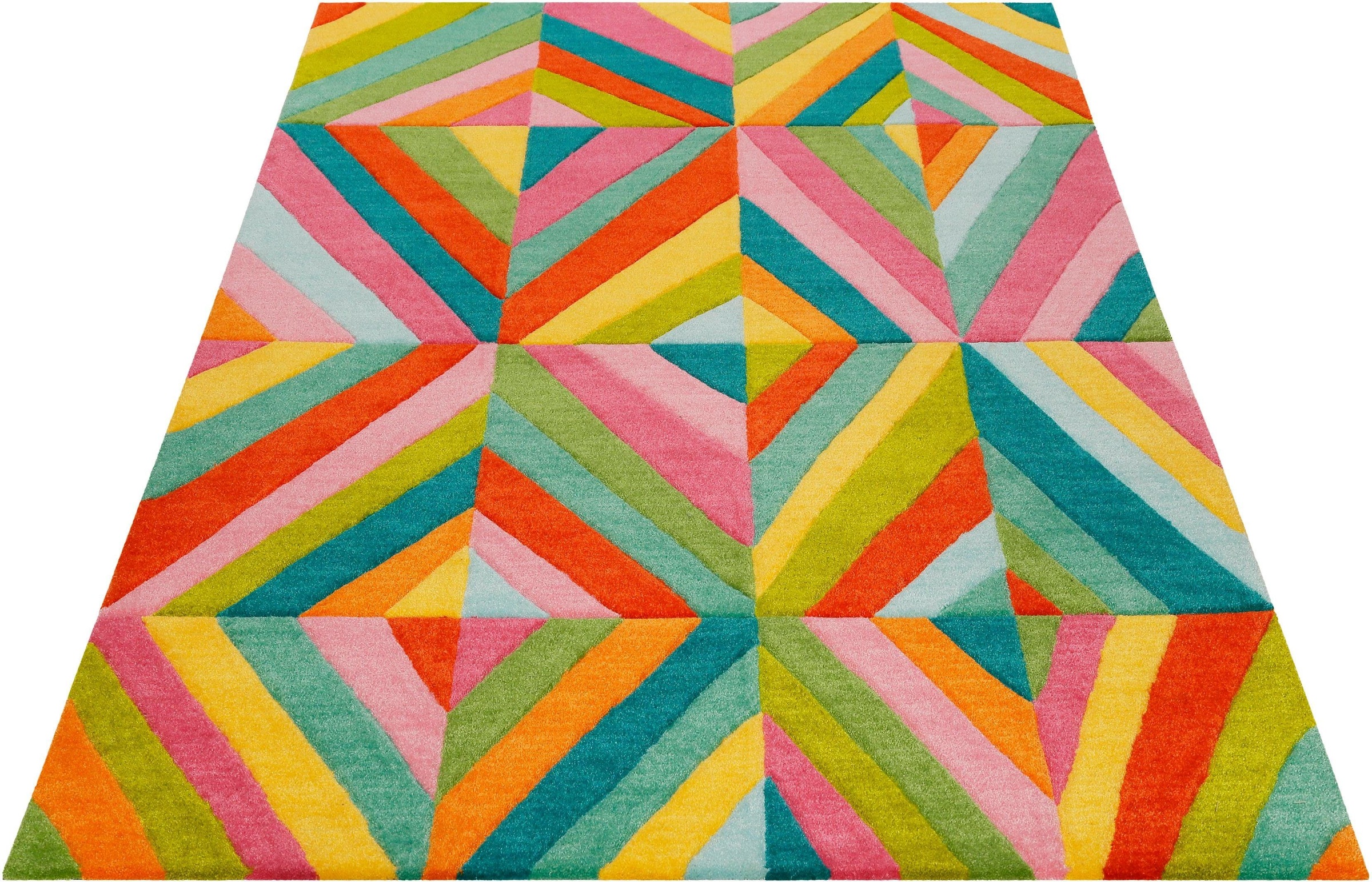 Image of SMART KIDS Kinderteppich »Funky Kaleidoscope«, rechteckig, 9 mm Höhe, für alle Wohnräume, Konturenschnitt bei Ackermann Versand Schweiz