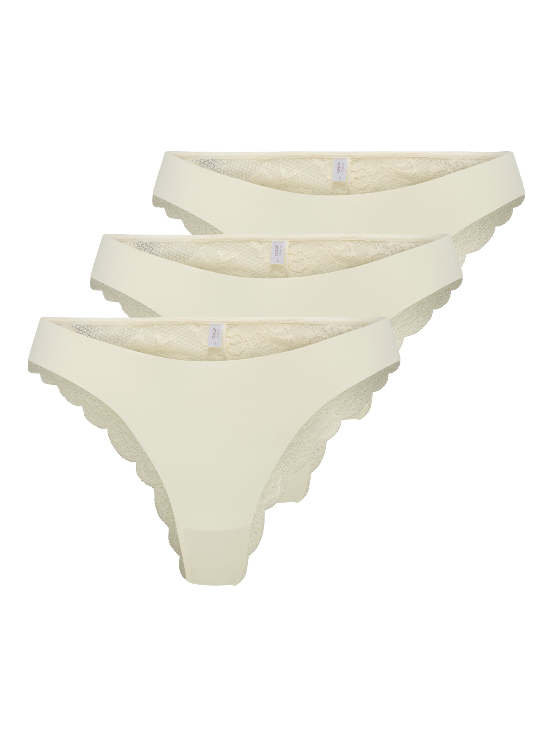 ONLY Brasilslip »ONLCHLOE LACE BRAZIL 3-PACK NOOS ACC«, (Packung, 3 St.)
