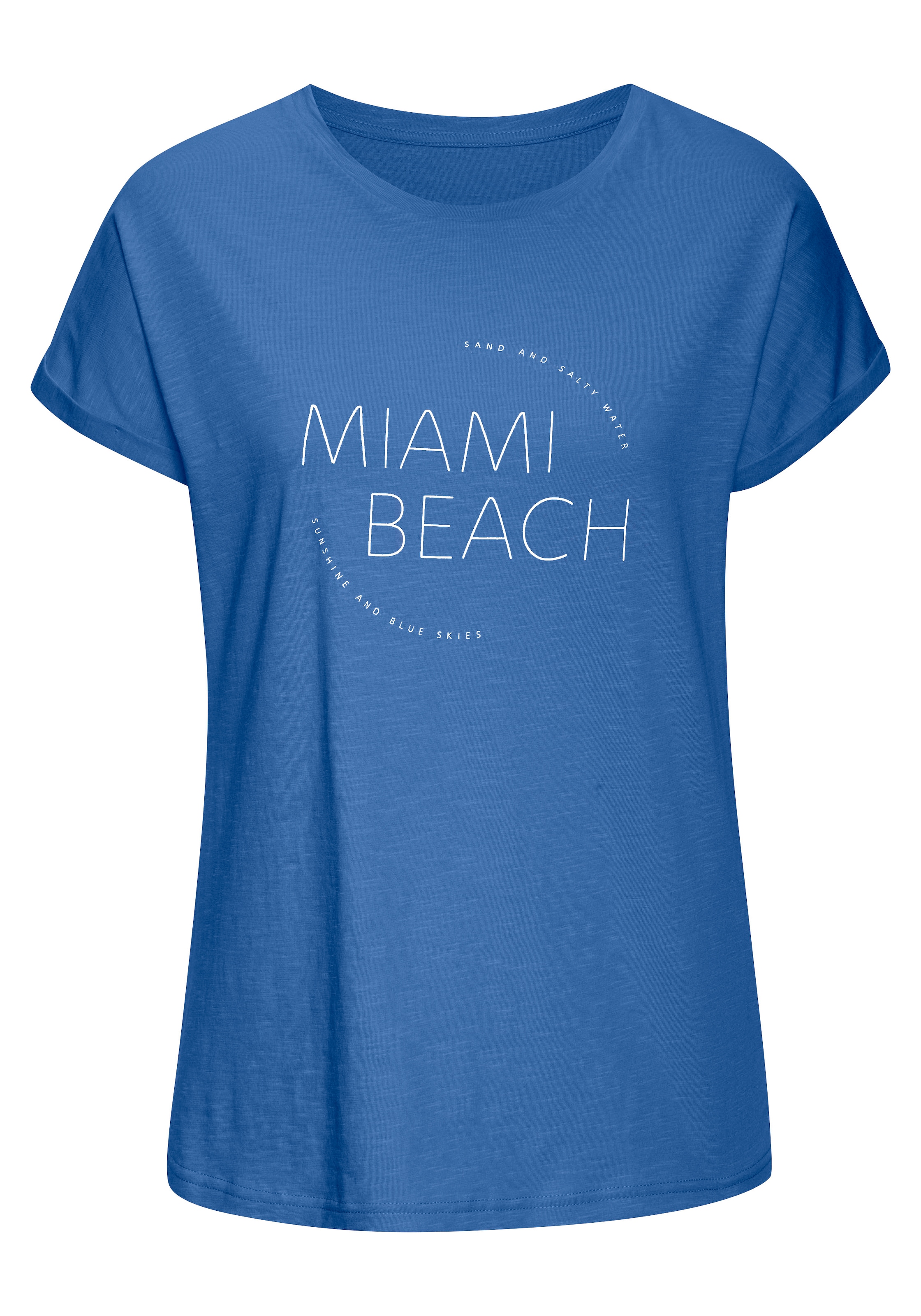 Vivance T-Shirt »mit modischem Frontprint«, (2er-Pack), aus weicher Baumwoll-Qualität