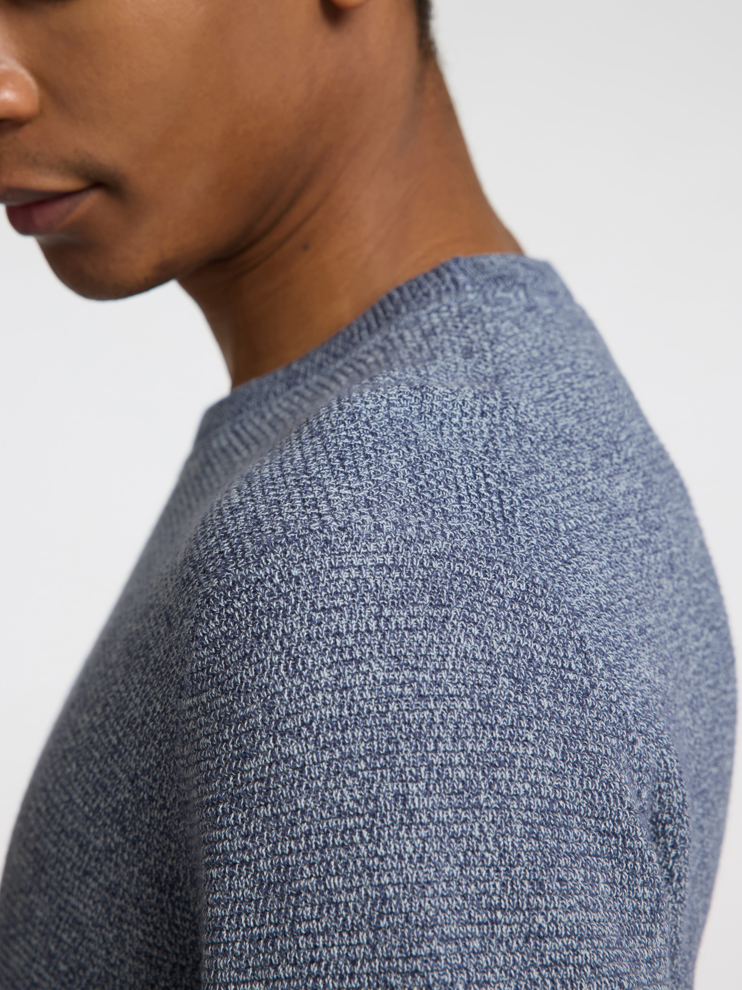 SELECTED HOMME Strickpullover »SLHROSS LS KNIT STRUCTURE CREW NECK NOOS«