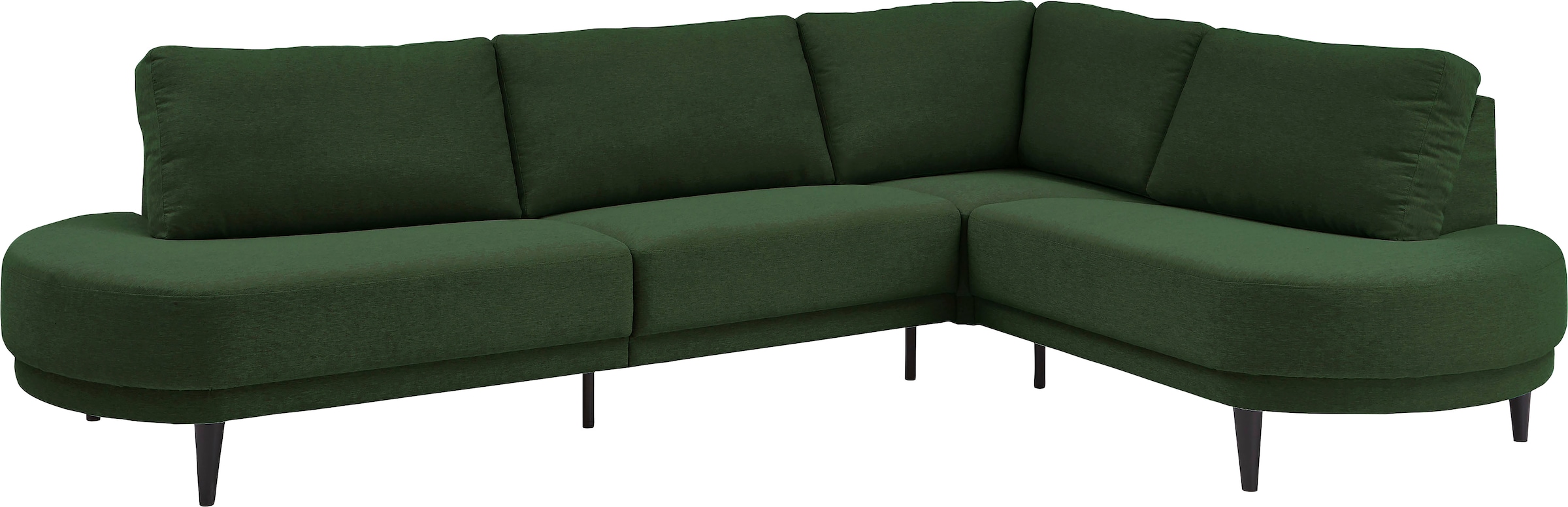 ATLANTIC home collection Ecksofa »Ronny L-Form«, wahlweise in beige, mit Wellenunterfederung, rechts/links montierbar