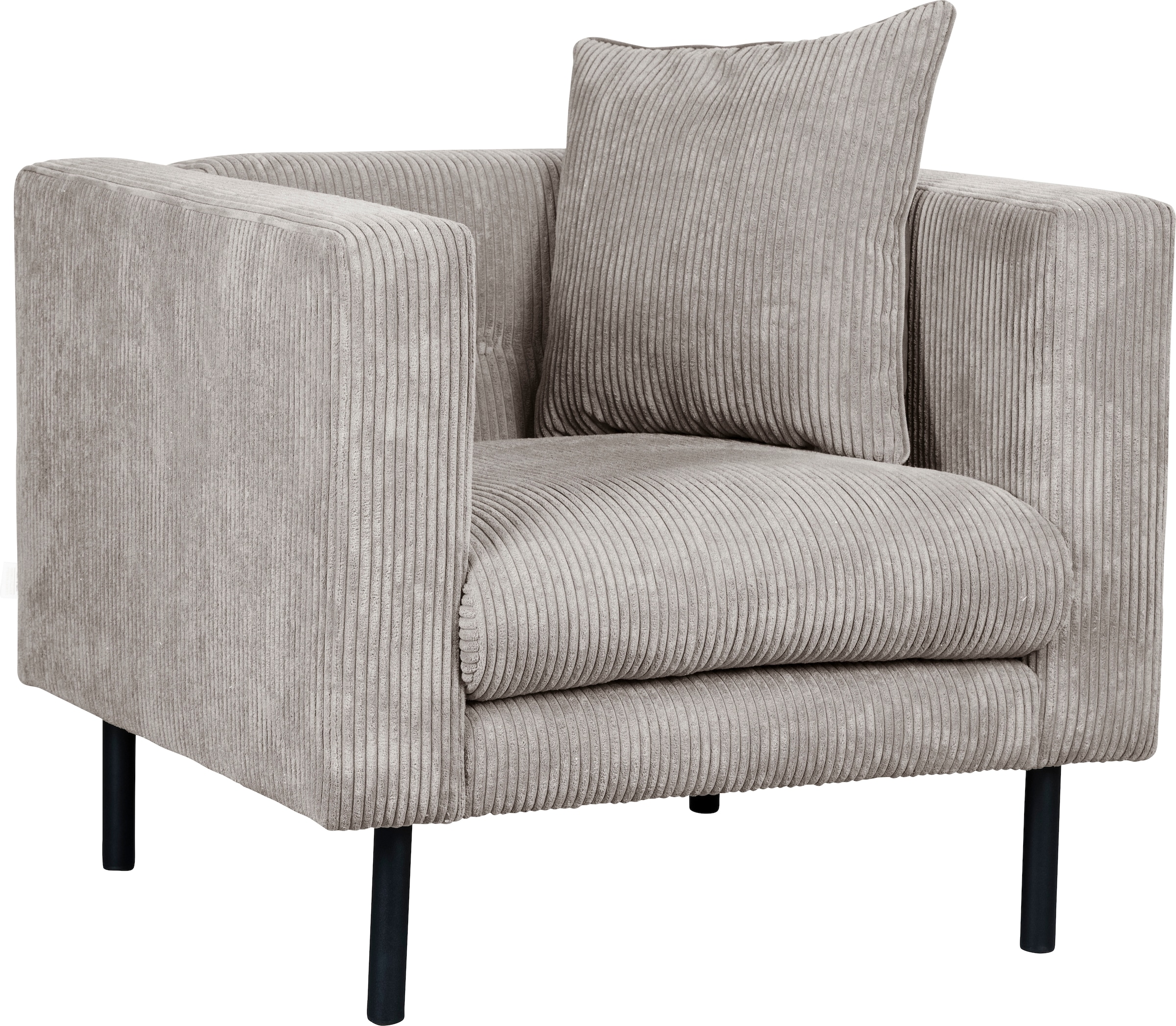 Home affaire Fauteuil »Lillibeth Cocktailsessel, Loungesessel, Masse B/T/H: 90/74/83 cm« Zierkissen als Wendekissen 45x45 cm, in Samtoptik oder Cord