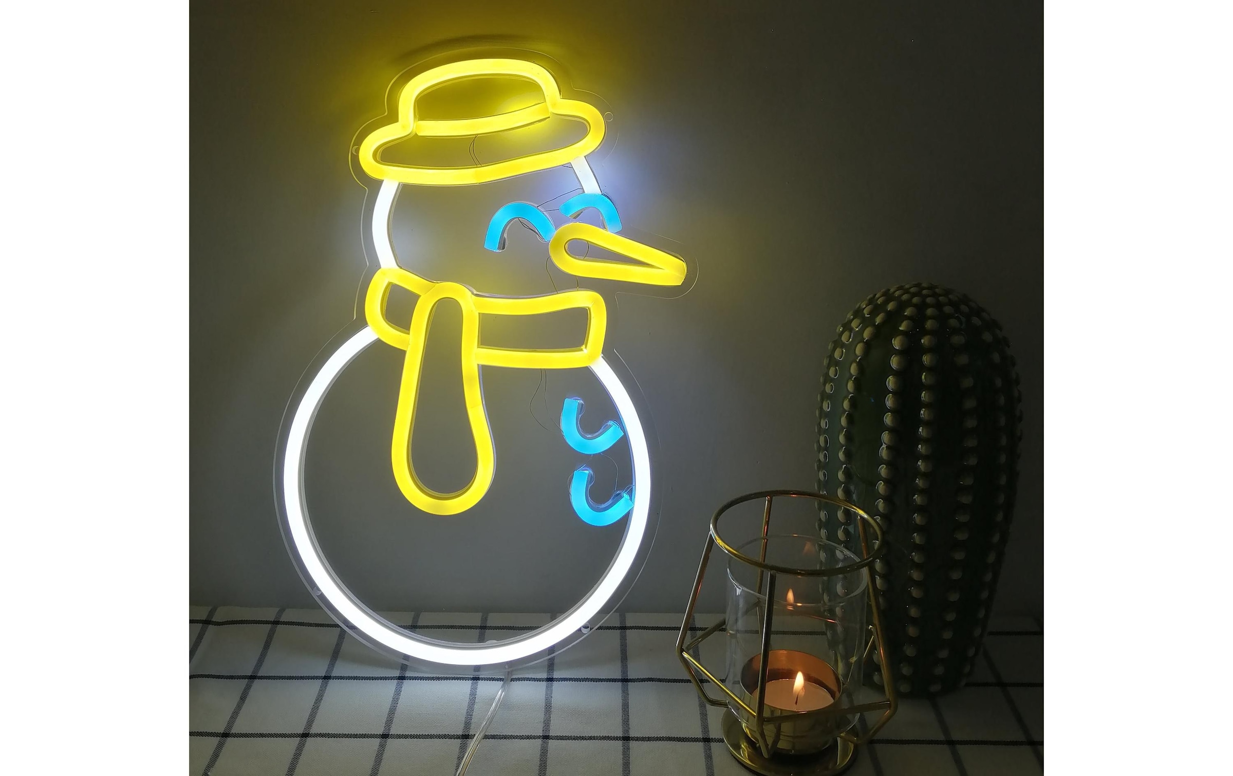 Dekolicht »Vegas Lights Schneemann 22 x 35 cm«