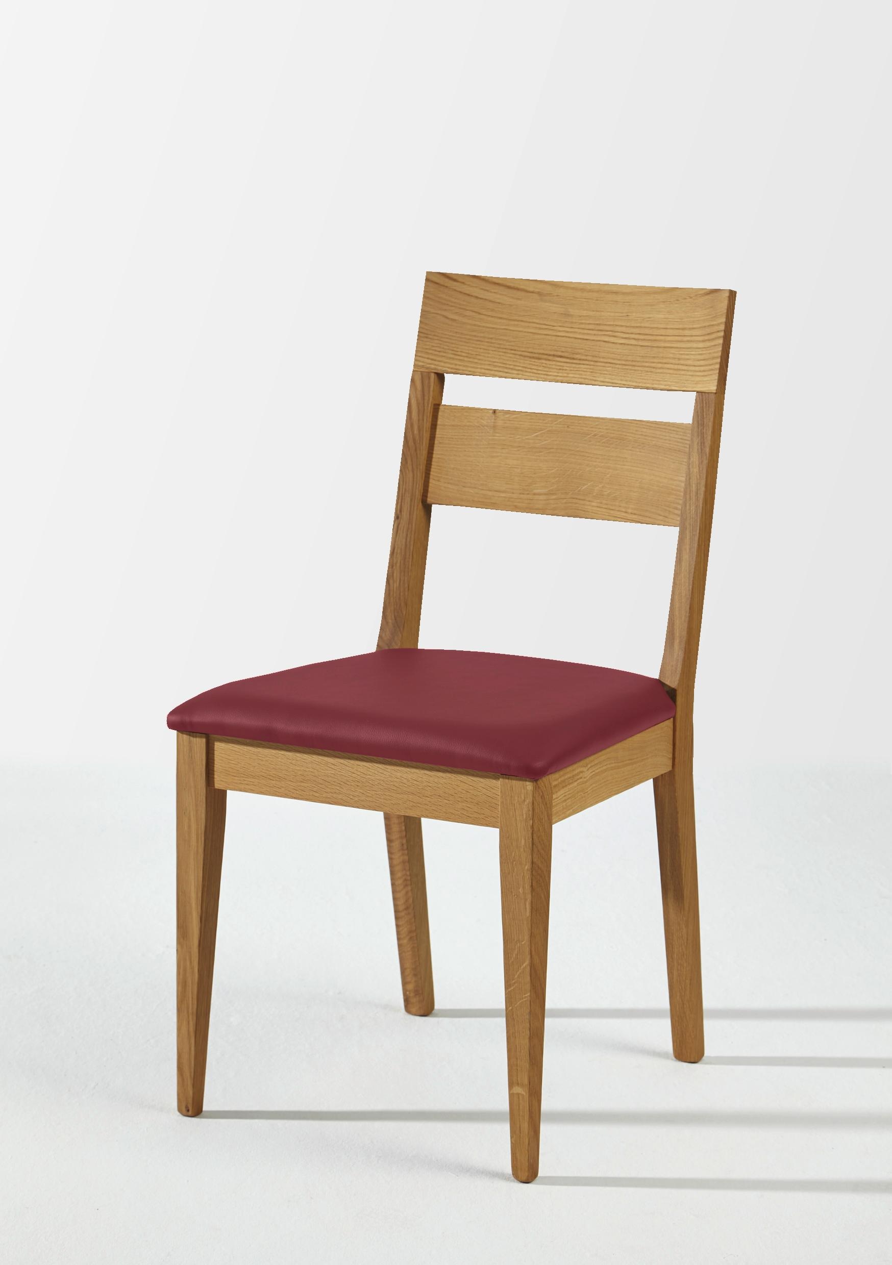 massivline&more 4-Fussstuhl »Filippa-P«, (Set), 2 St., Kunstleder, Gestell aus Massivholz