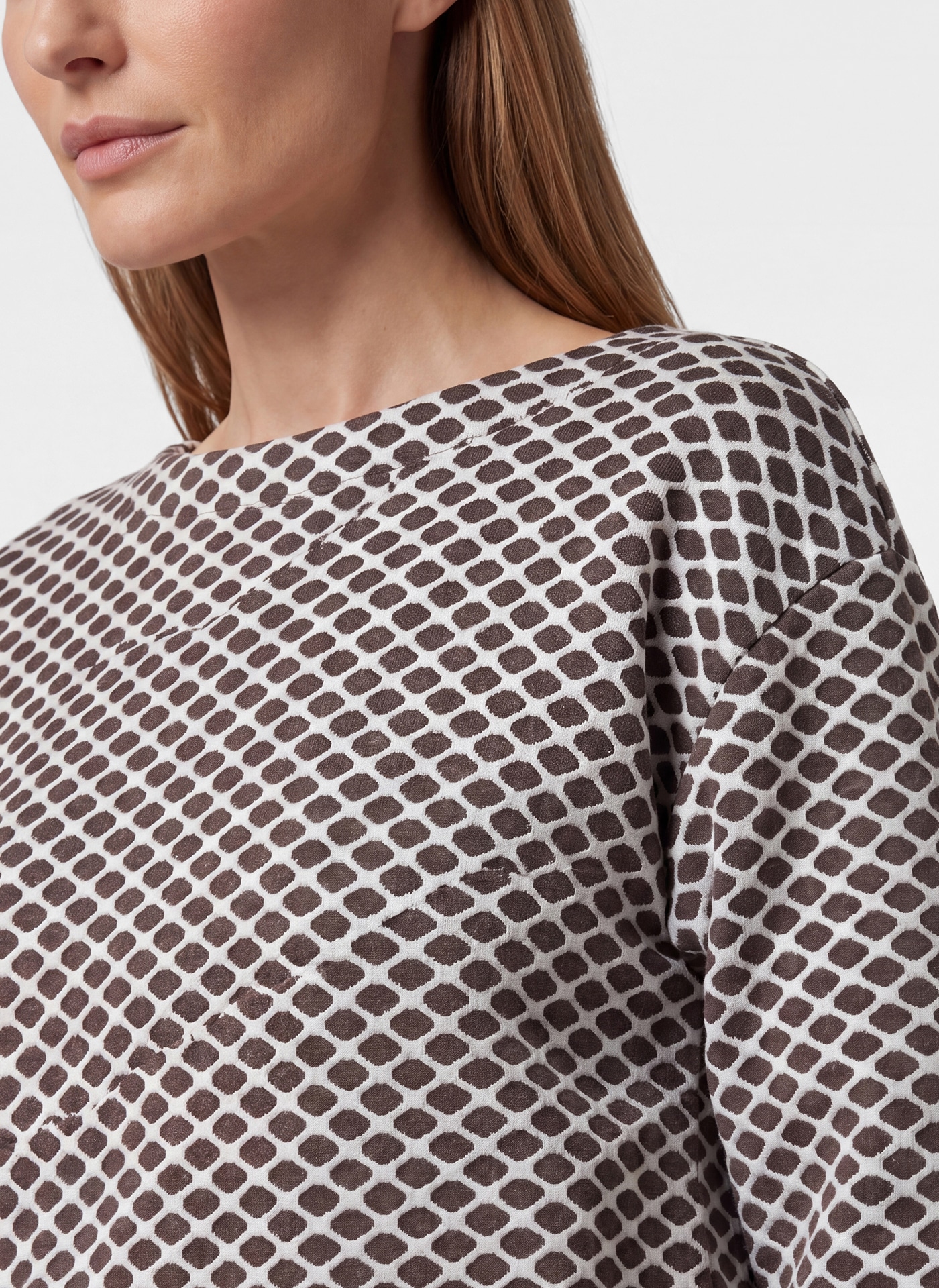 Rabe T-shirt à manches 3/4 avec motif intégral et viscose/stretch