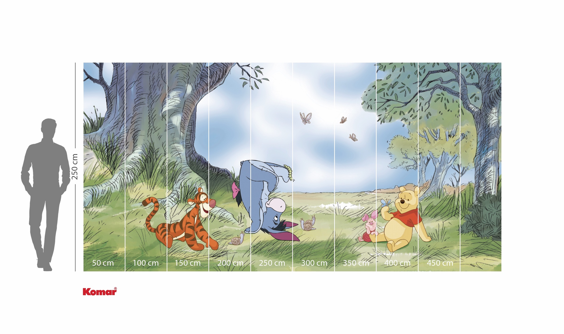 Komar Kindertapete »Disney Winnie the Pooh Friendly Day« bedruckt glatt