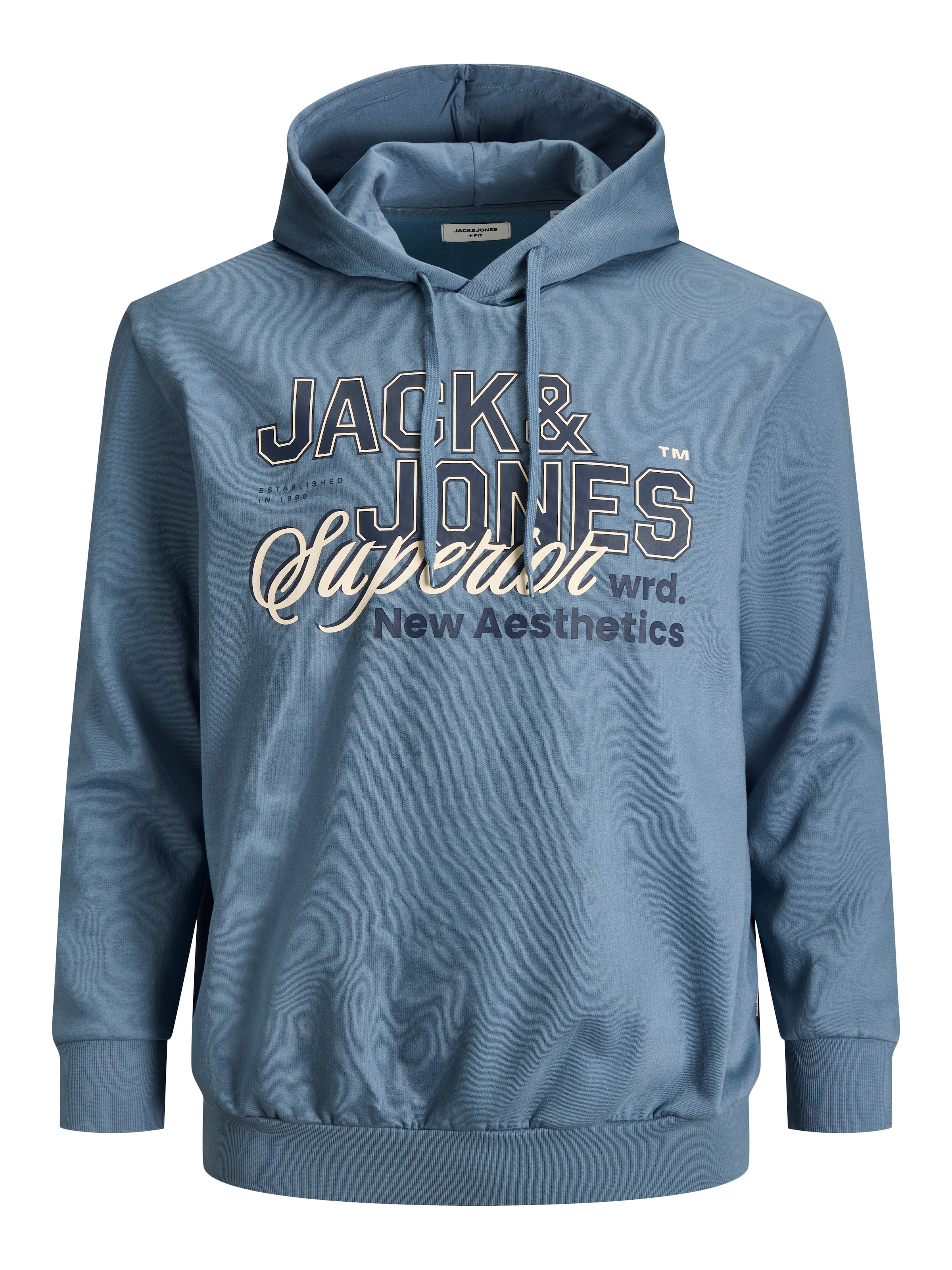 Jack & Jones PlusSize Hoodie »JJELOGO SWEAT HOOD 2 COL 24/25 NOOS PLS«, avec logo imprimé sur le devant
