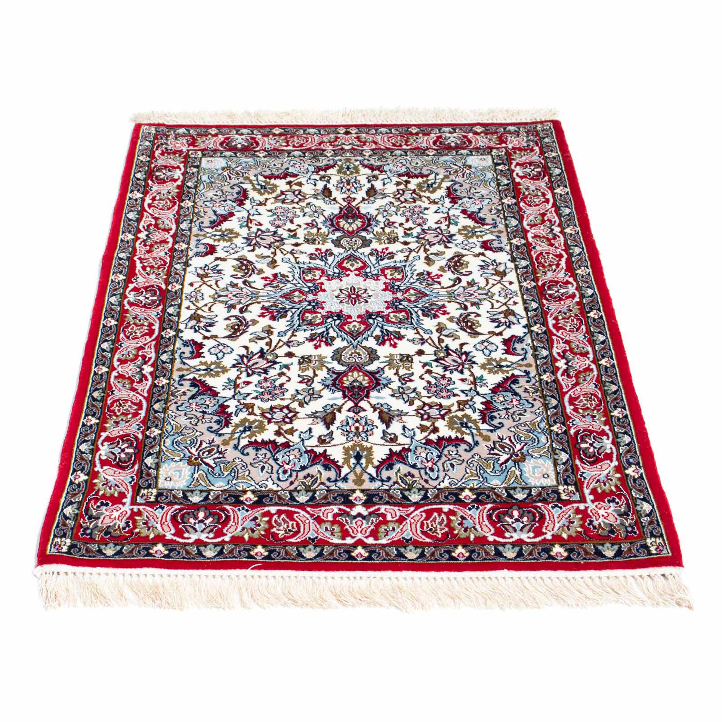 Image of morgenland Orientteppich »Perser - Isfahan - Premium - 103 x 70 cm - beige«, rechteckig, 6 mm Höhe, Wohnzimmer, Handgeknüpft, Einzelstück mit Zertifikat bei Ackermann Versand Schweiz
