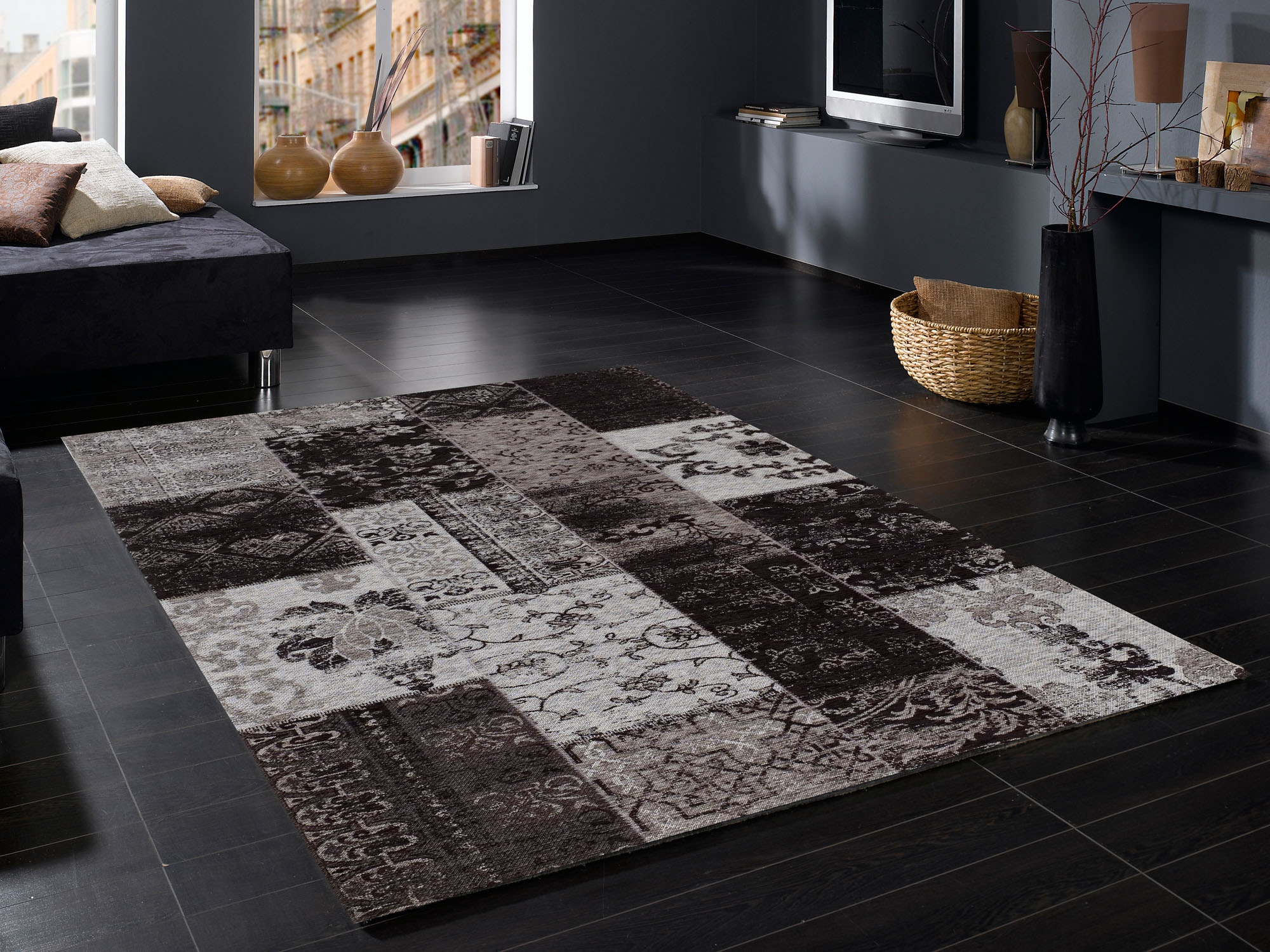 OCI DIE TEPPICHMARKE Teppich »Alanis Allover«, rechteckig, 5 mm Höhe, Flachgewebe, Wohnzimmer
