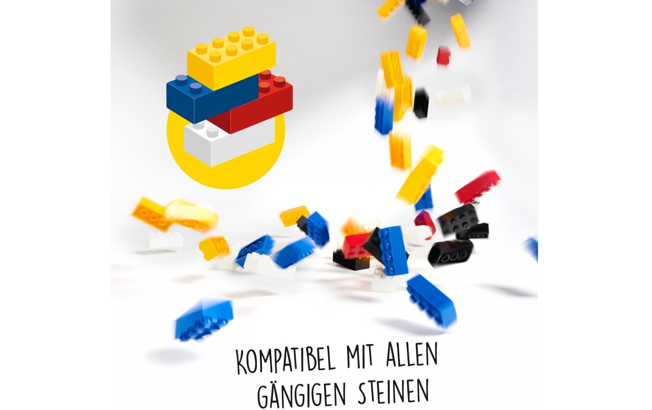 Blox Spielbausteine »Bausteine 500 gelbe 8er Steine lose«, (500 St.)