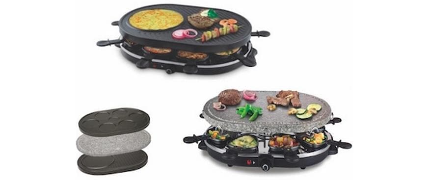 ohmex Raclette »/ Crêpes / Grill OHM-GRIL-4004 8 Personen« 1.200 W