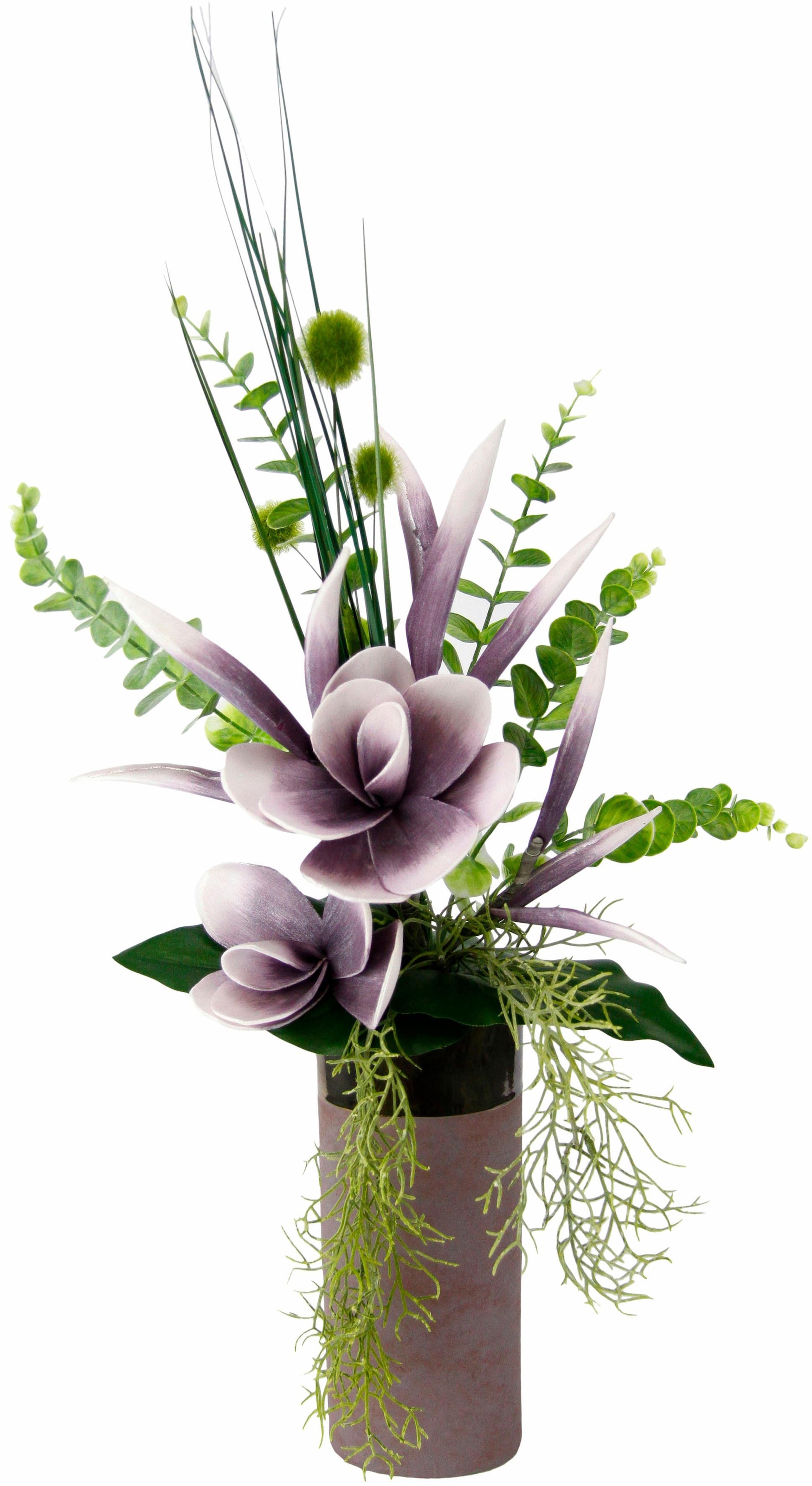 I.GE.A. Kunstpflanze »Arrangement in kaufen Vase« Soft-Magnolie