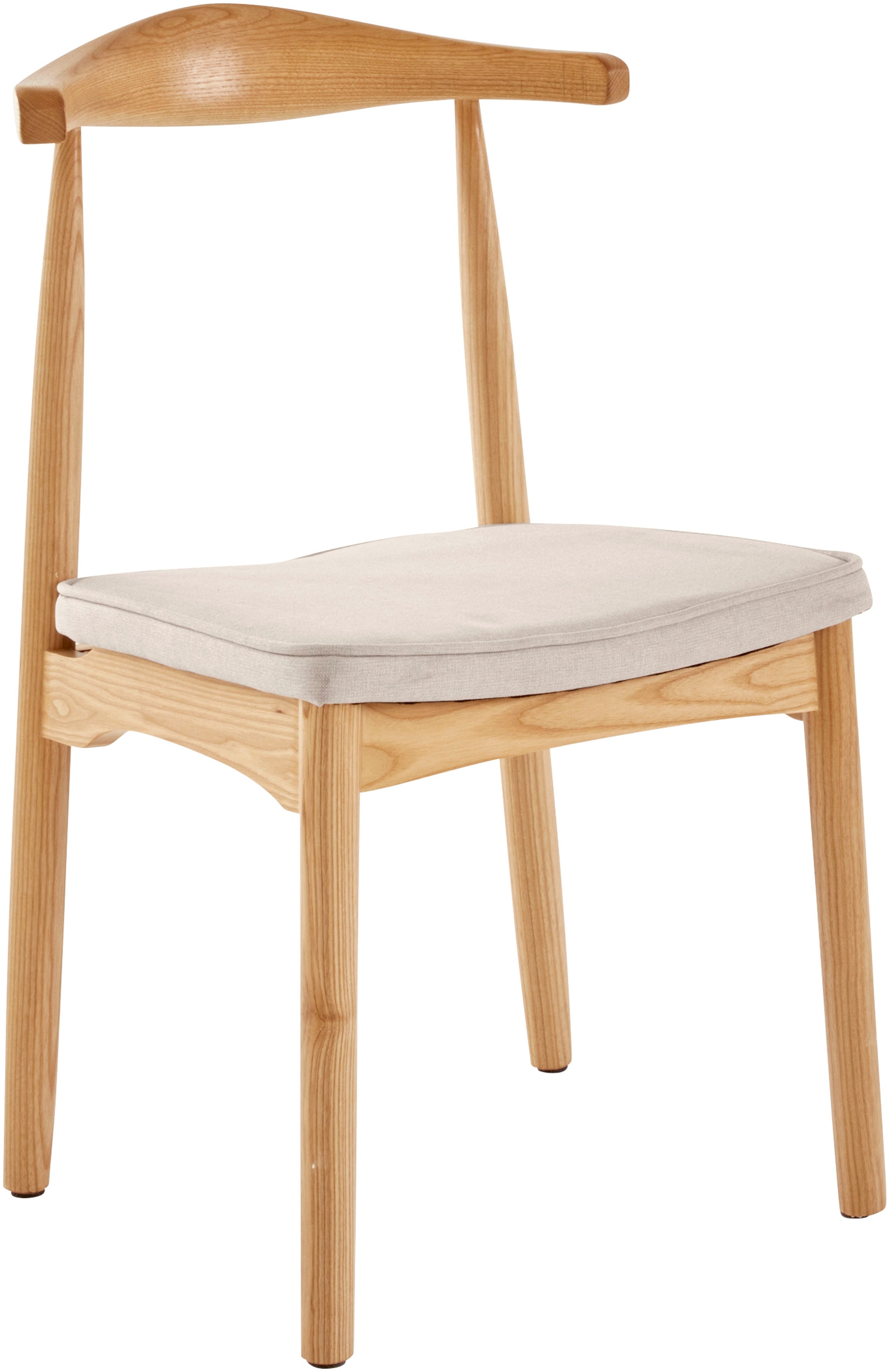 LeGer Home by Lena Gercke Esszimmerstuhl »Rianne, TOPSELLER!, OTTOs Choice«, (Set), 2 St., Gestellrahmen aus massivem Eschenholz, Sitzfläche mit Webstoffkissen